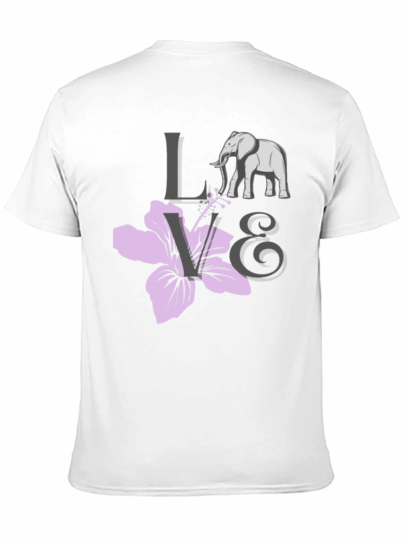 Love Elephants Black Graphic Tee