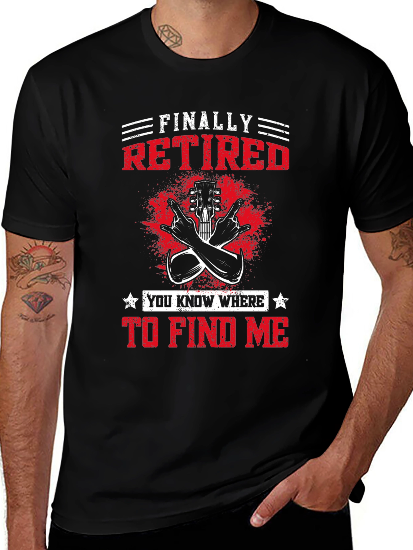 Finally Retired Guitar T-Shirt - Music Lover