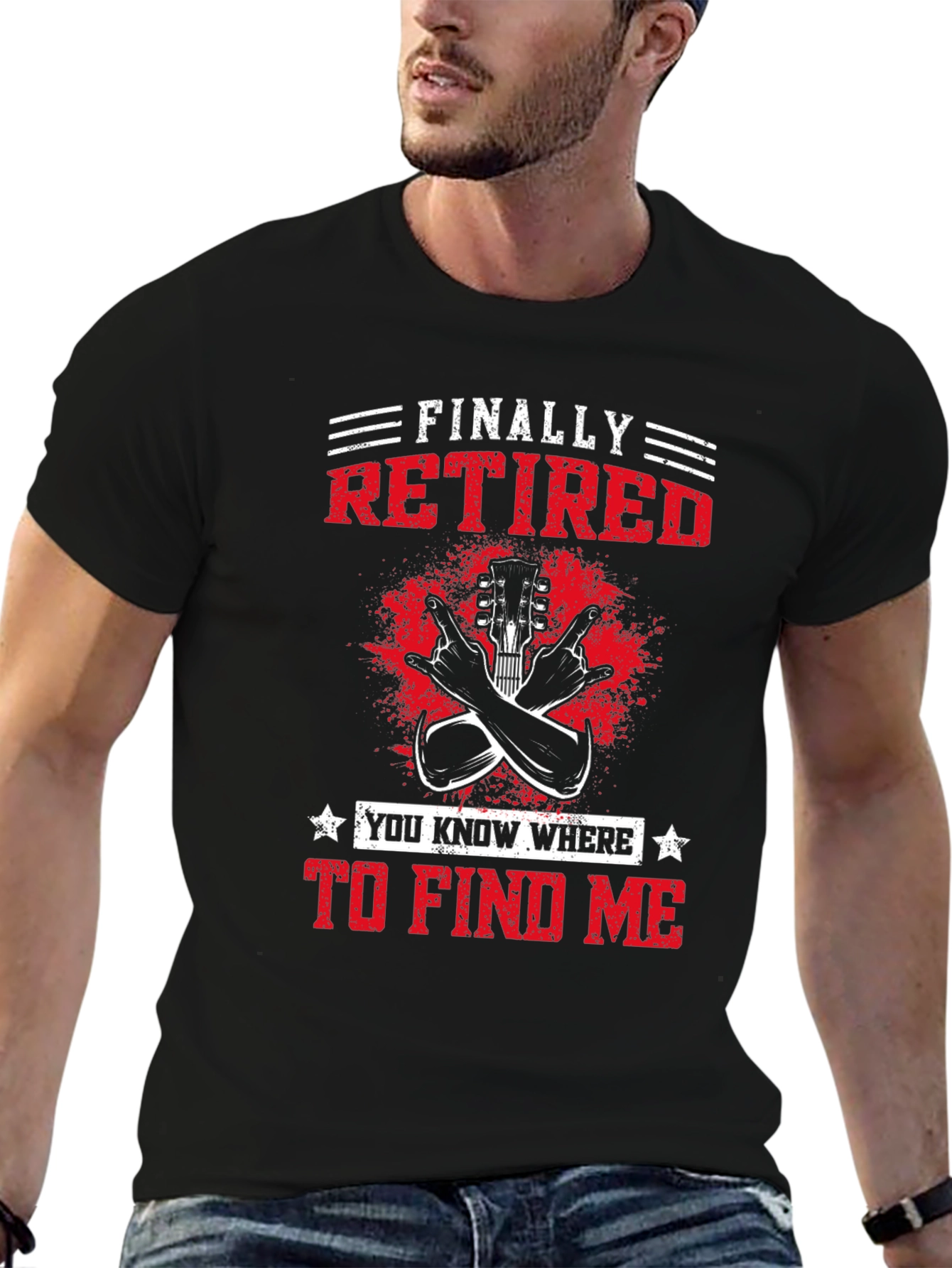 Finally Retired Guitar T-Shirt - Music Lover