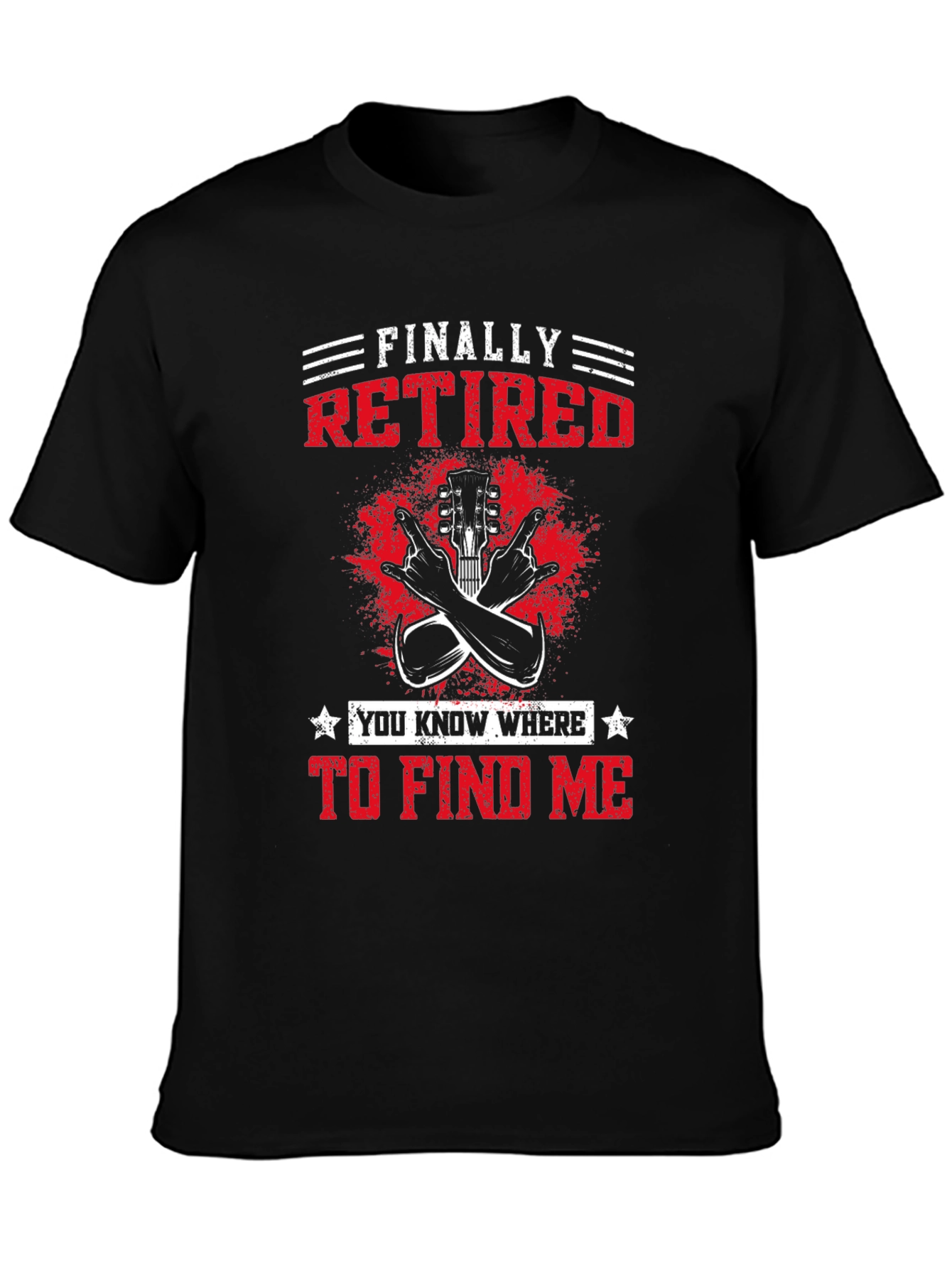 Finally Retired Guitar T-Shirt - Music Lover