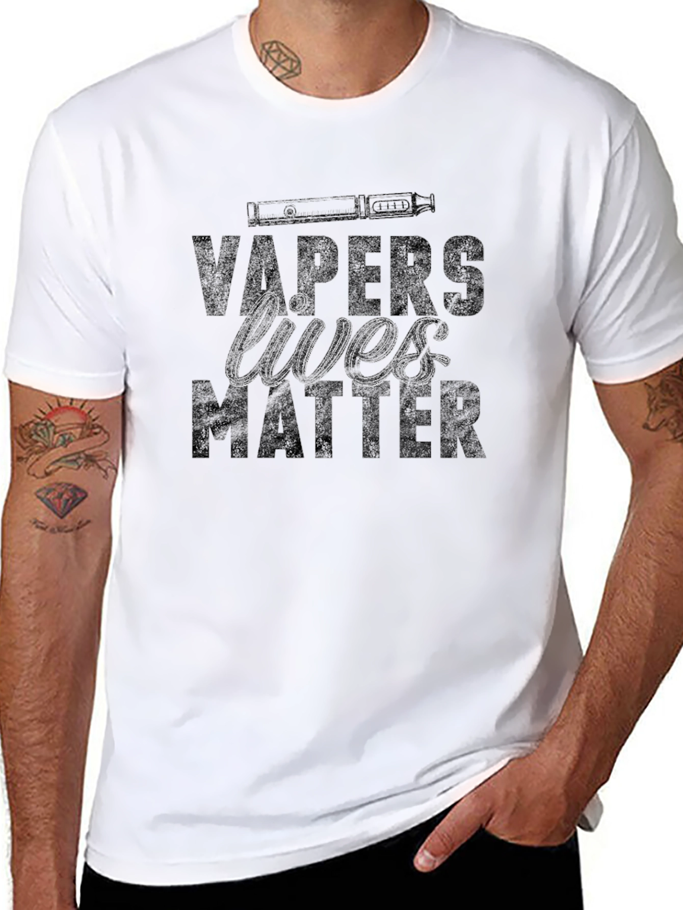 Vapers Lives Matter Graphic T-Shirt - Black