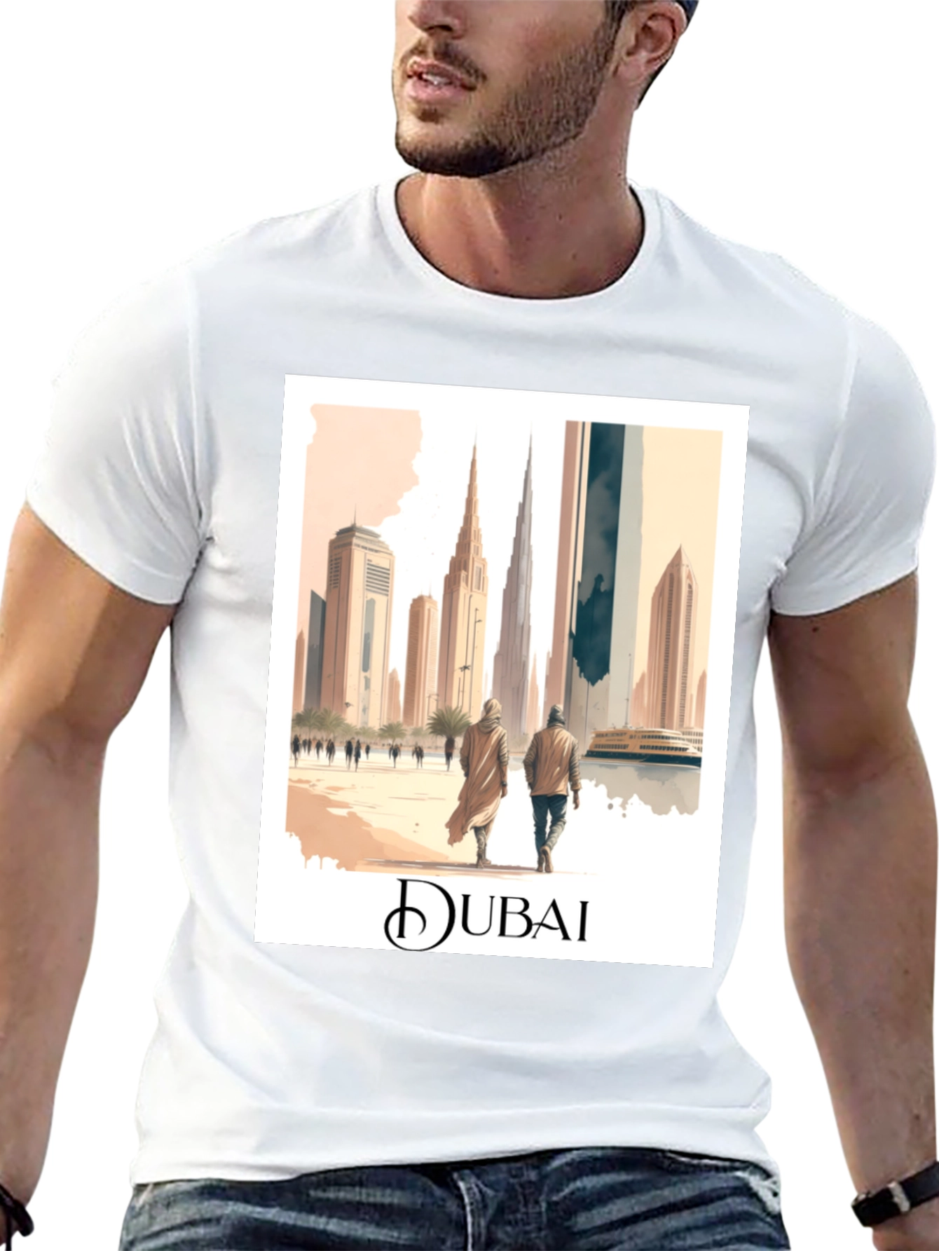 Dubai Cityscape Graphic Tee