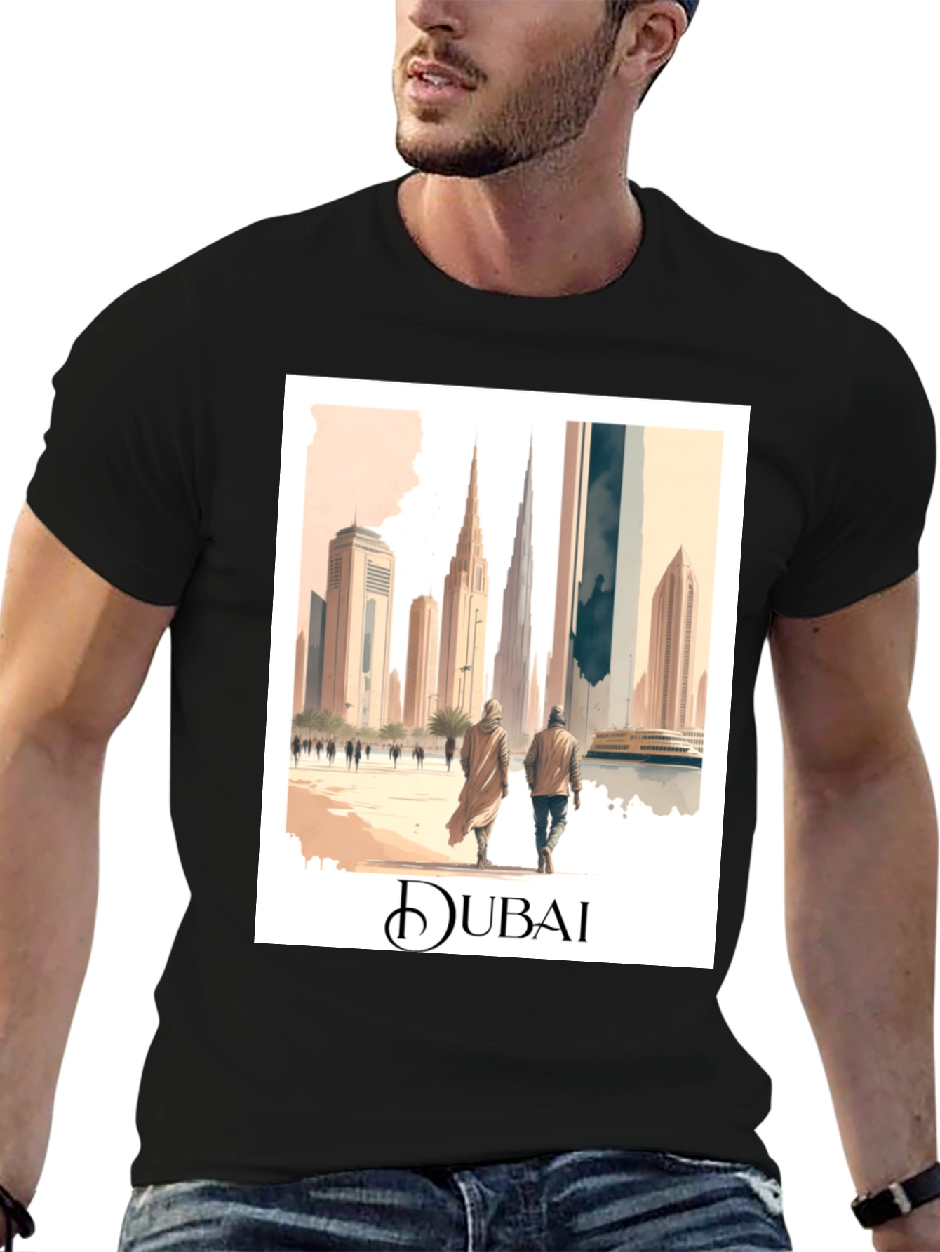 Dubai Cityscape Graphic Tee