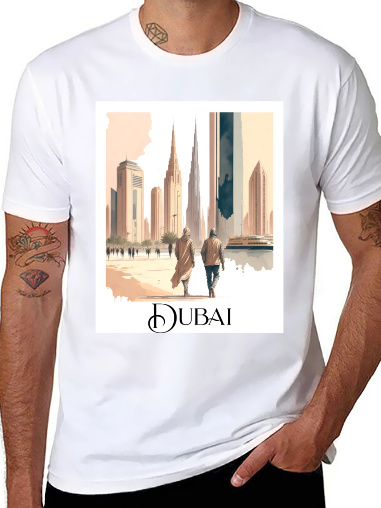 Dubai Cityscape Graphic Tee