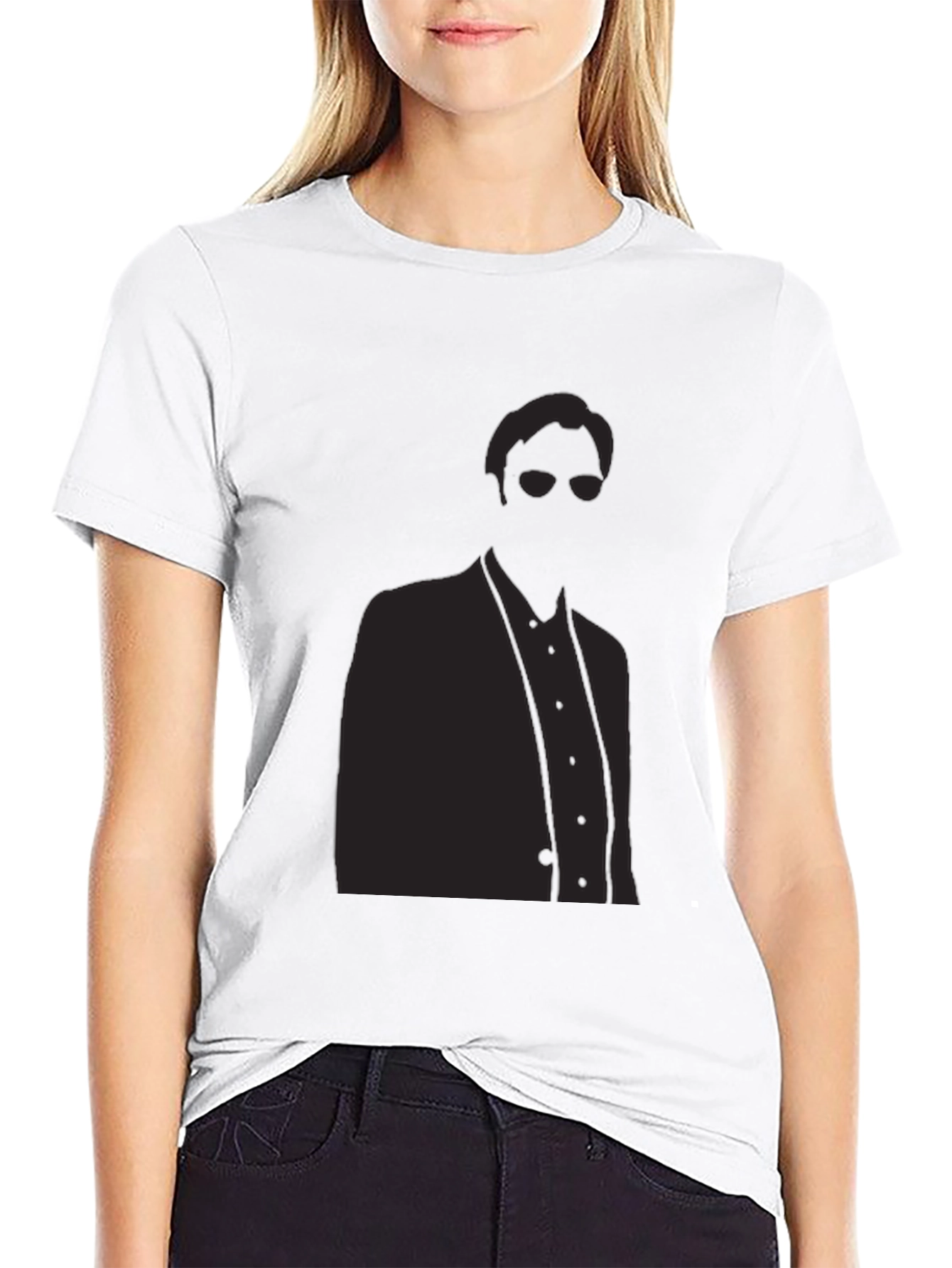 Shadow Man Silhouette T-Shirt - Classic Black Tee