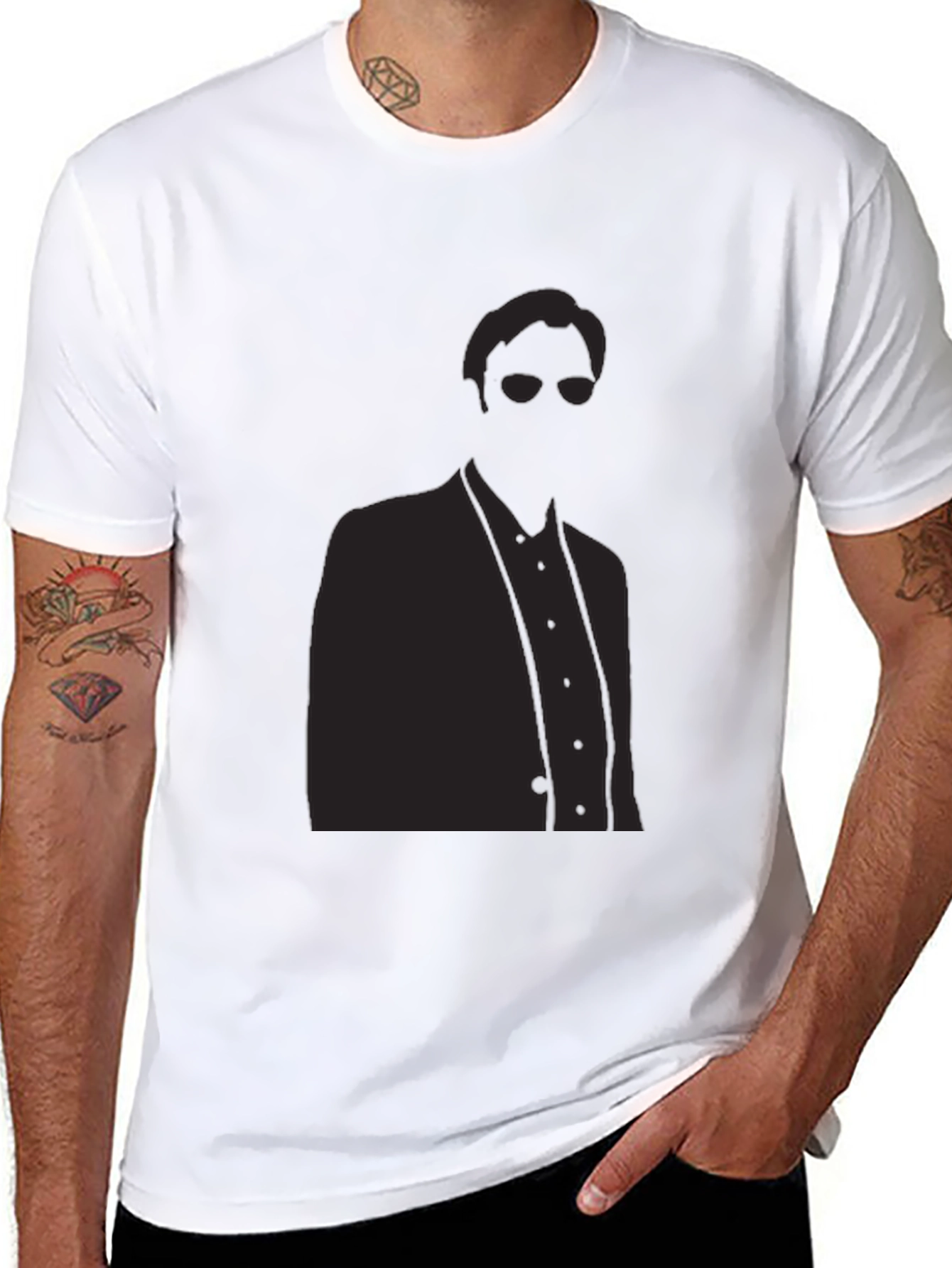 Shadow Man Silhouette T-Shirt - Classic Black Tee