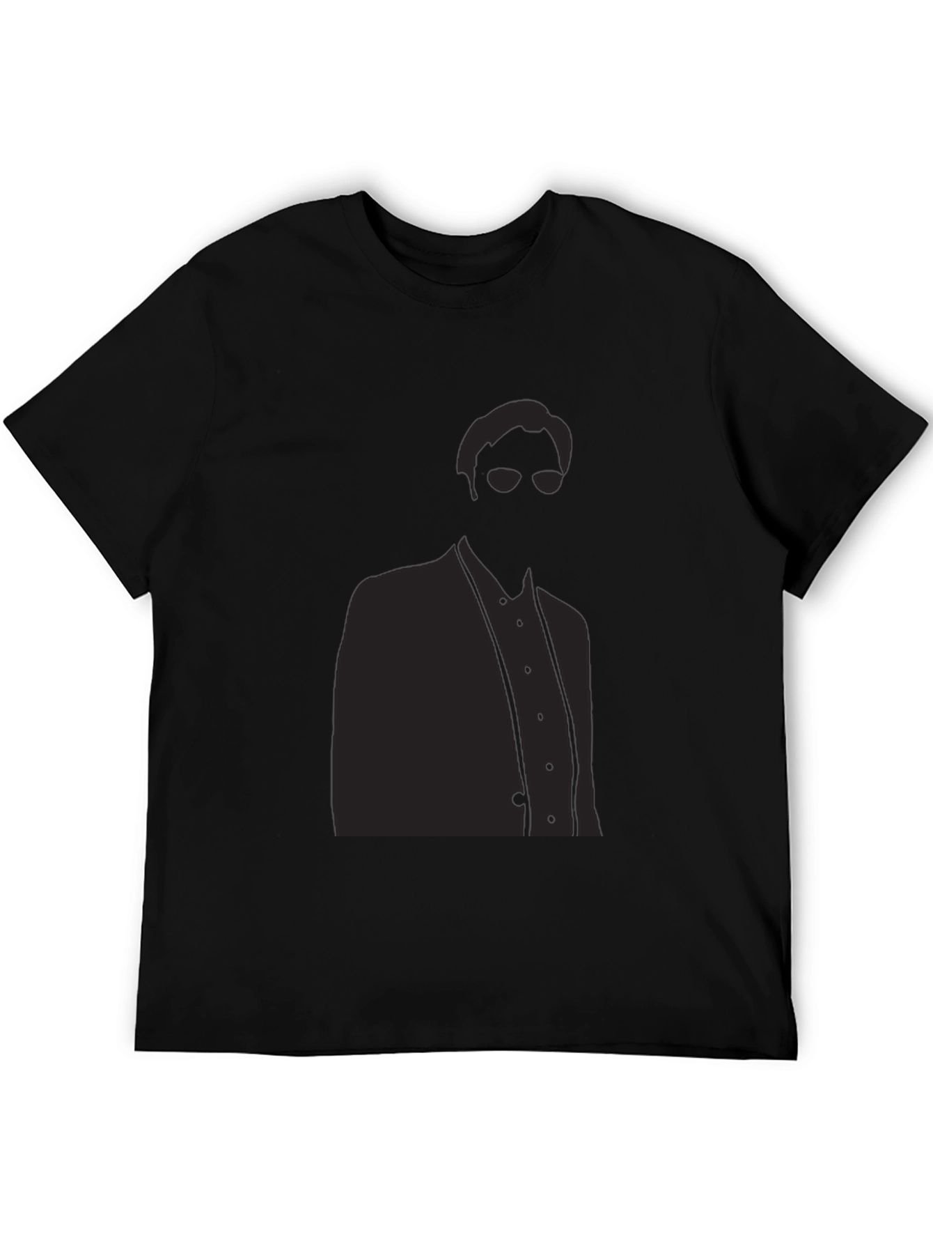 Shadow Man Silhouette T-Shirt - Classic Black Tee