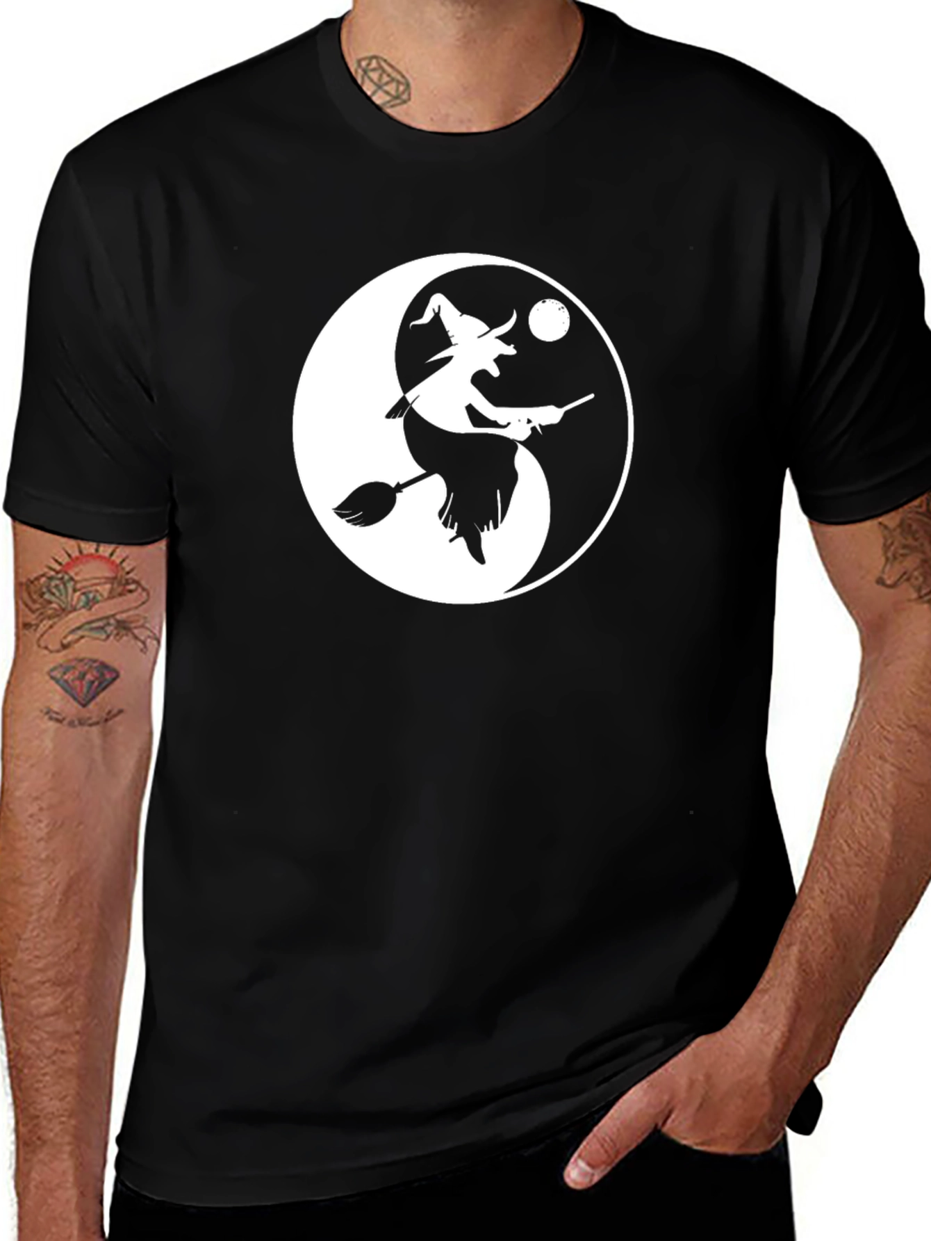 Yin Yang Witch T-Shirt - Halloween Style