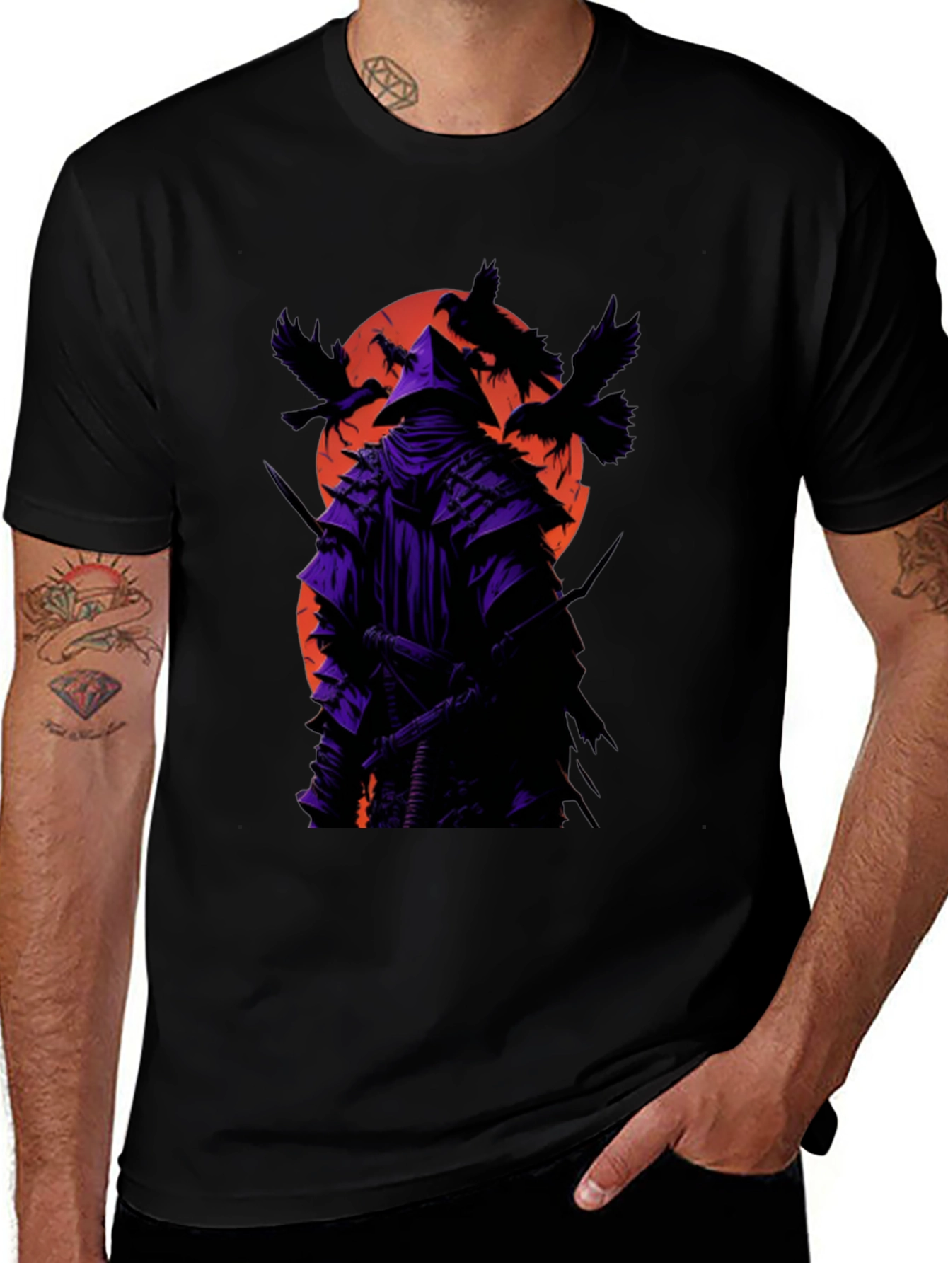 Samurai Raven Black T-Shirt