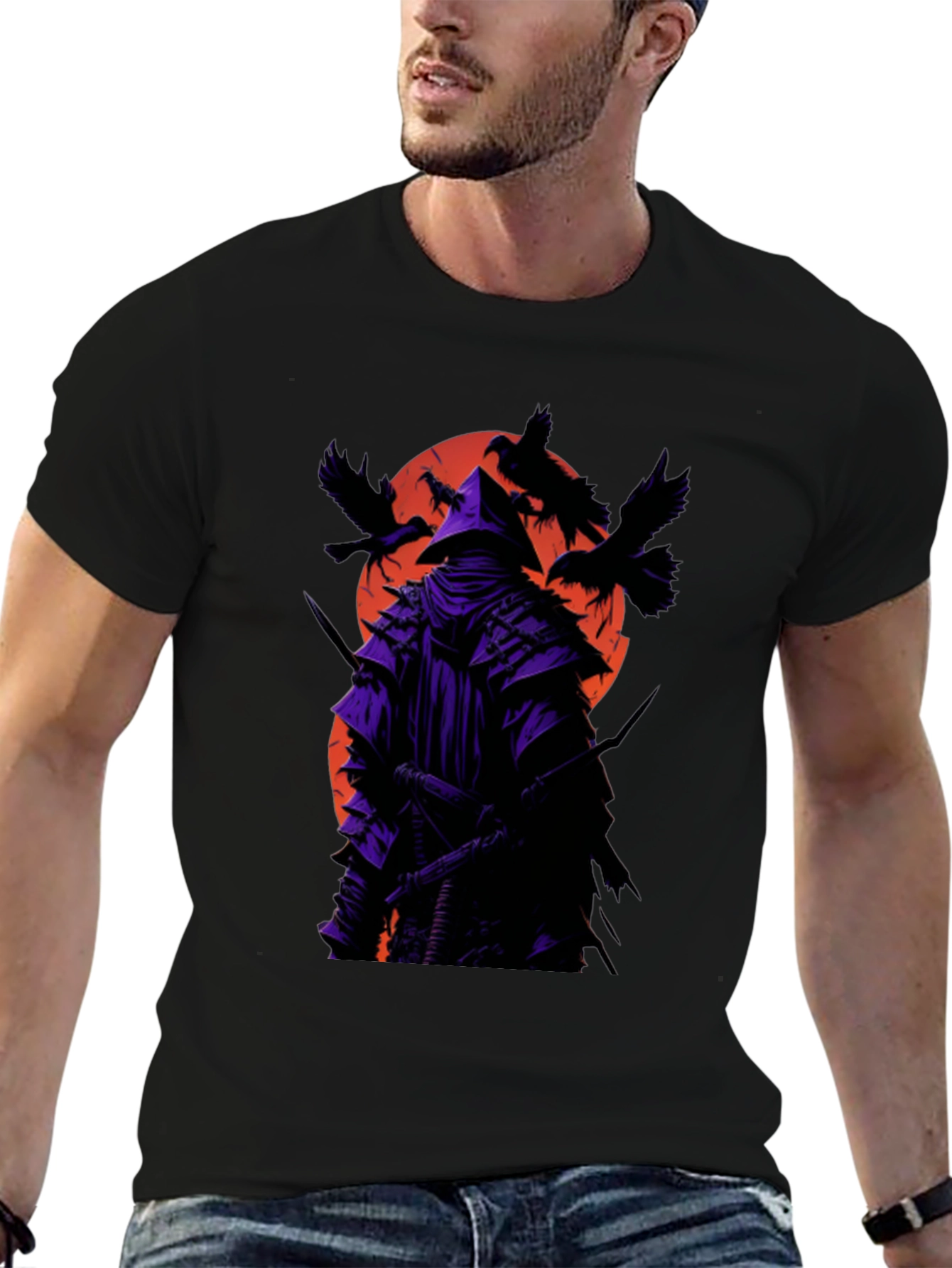 Samurai Raven Black T-Shirt