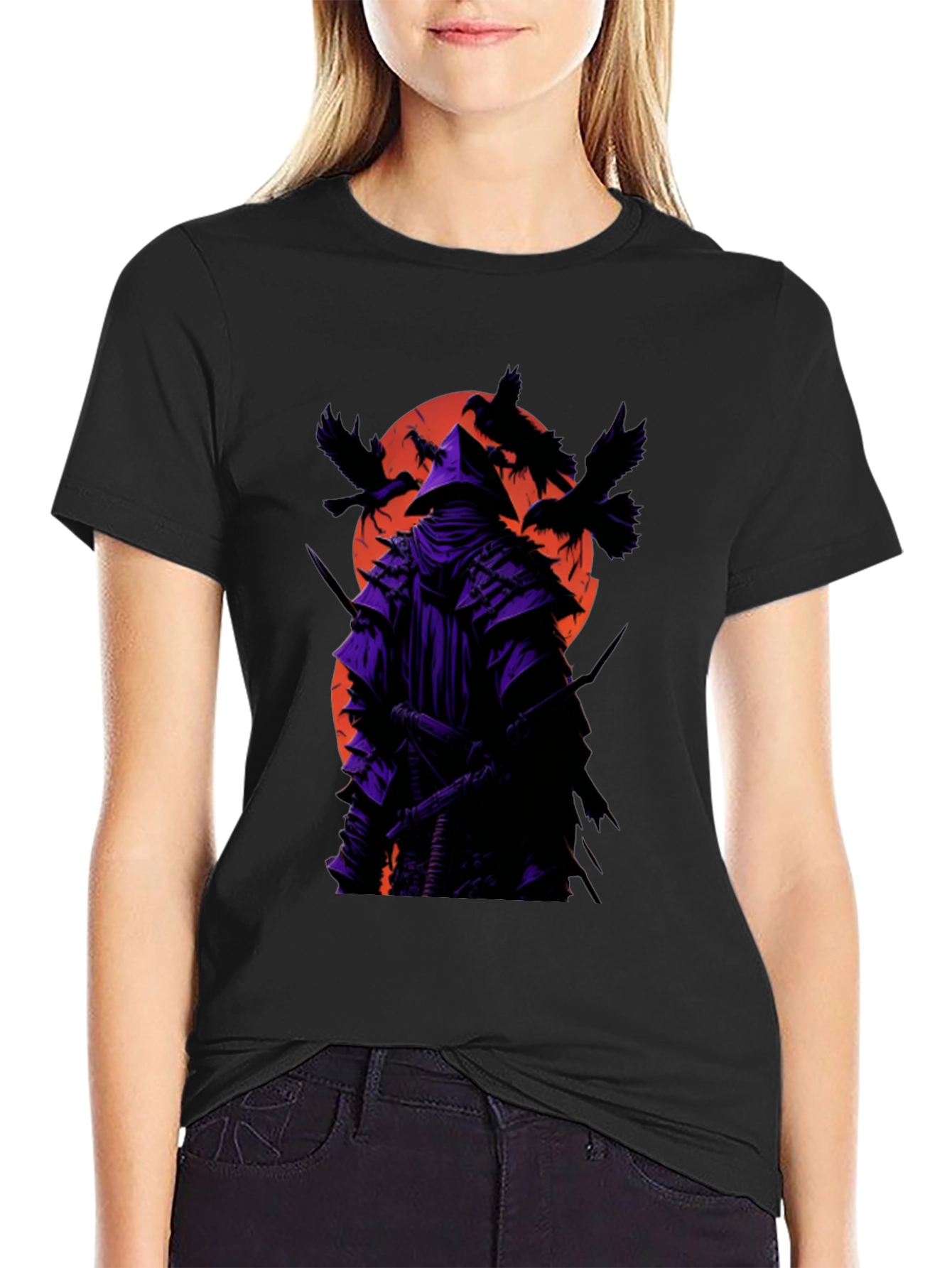 Samurai Raven Black T-Shirt