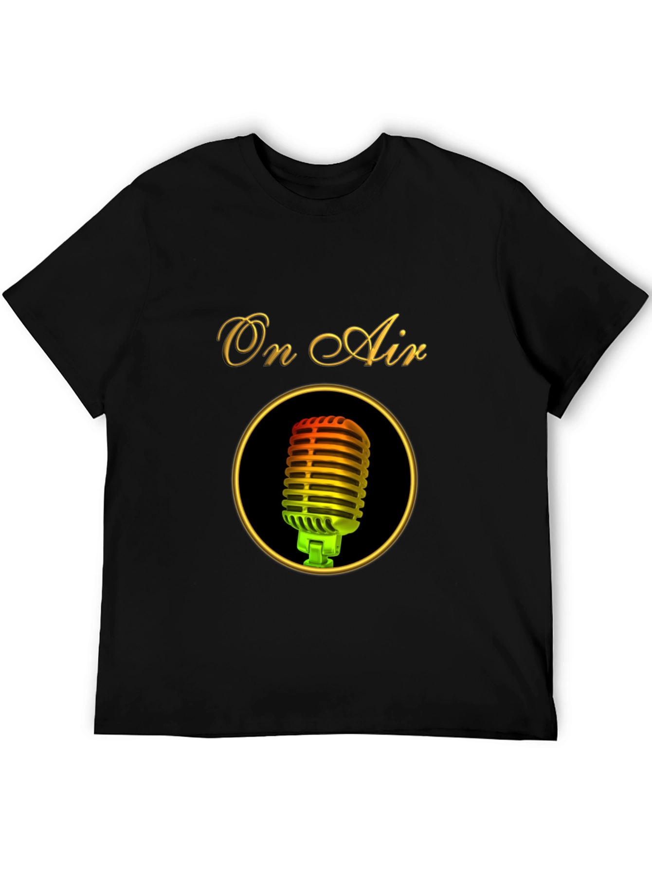 On Air Microphone Black T-Shirt
