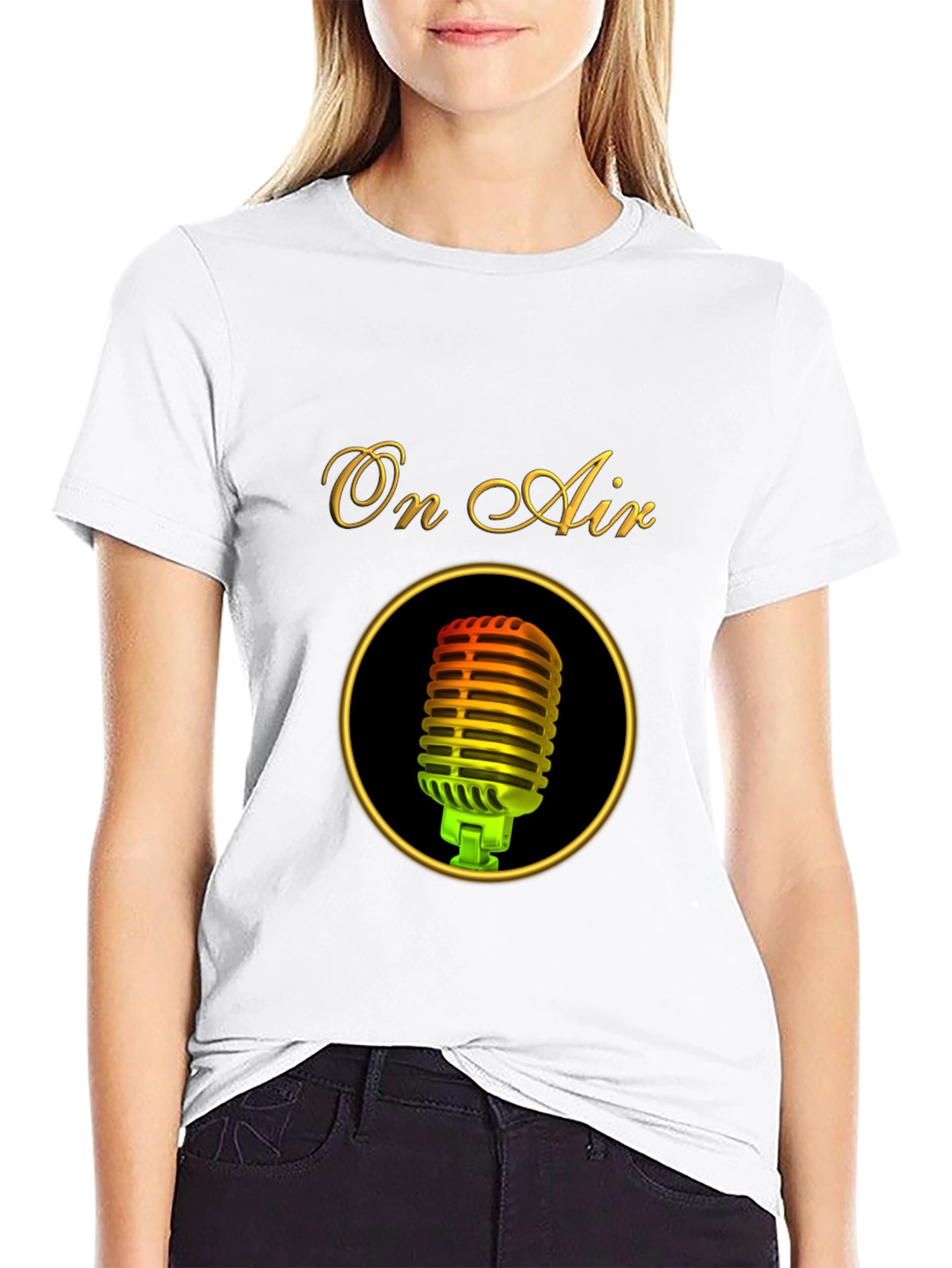 On Air Microphone Black T-Shirt