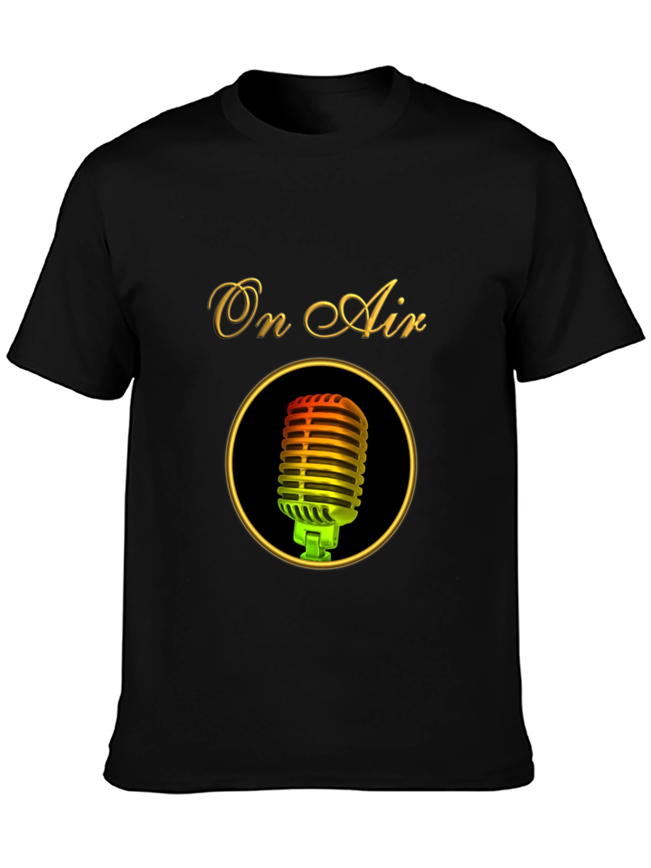On Air Microphone Black T-Shirt