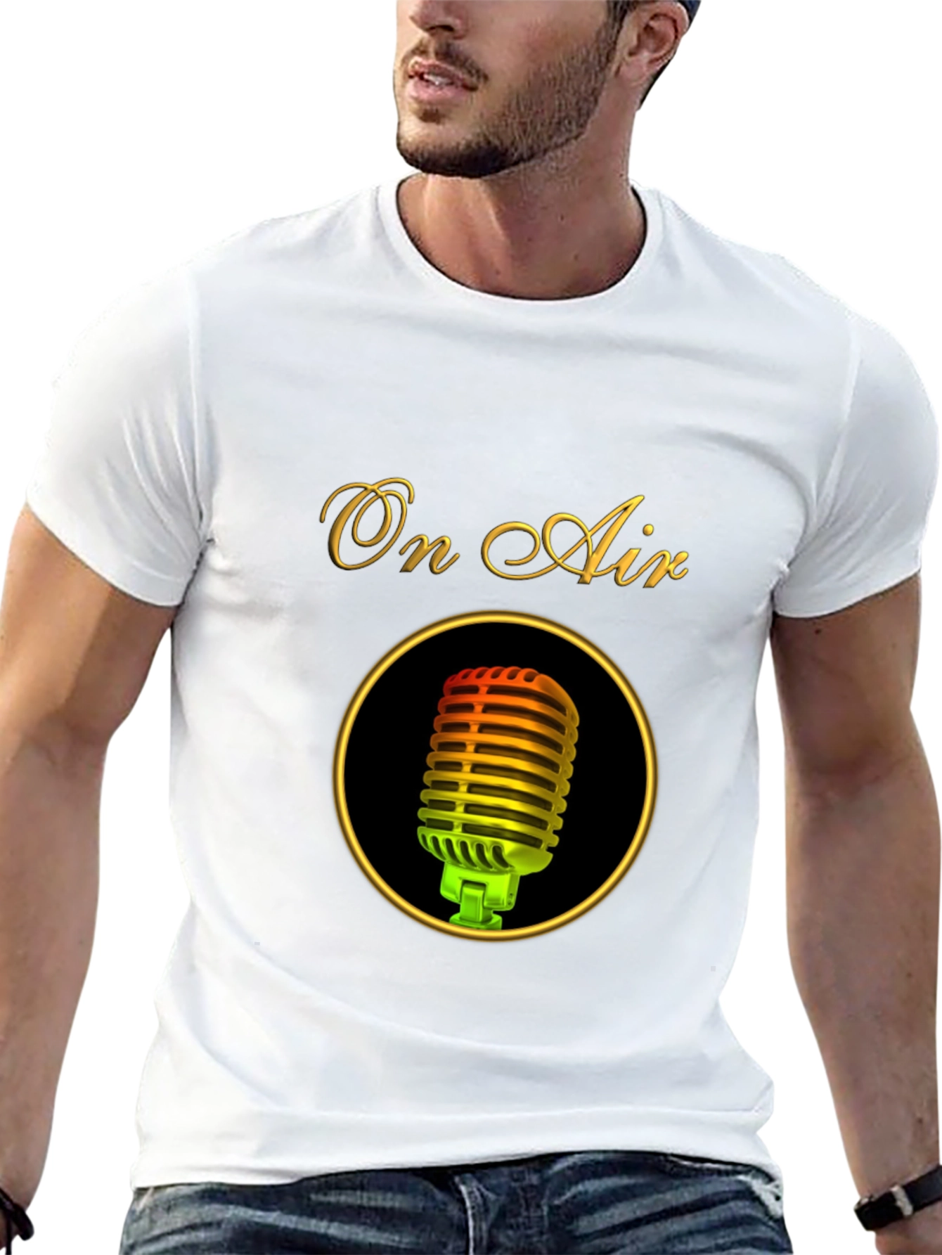 On Air Microphone Black T-Shirt