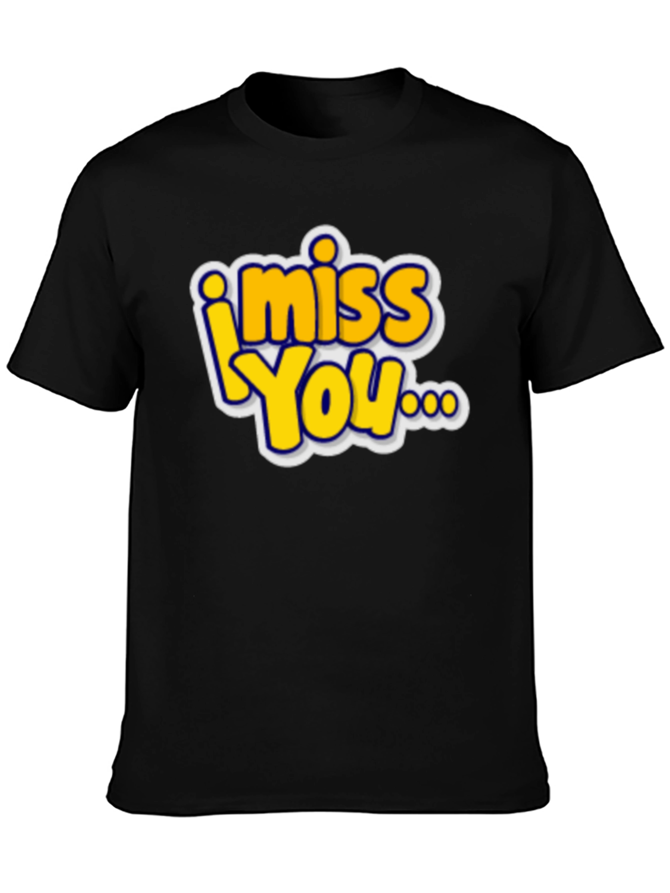 I Miss You Graphic T-Shirt - Black