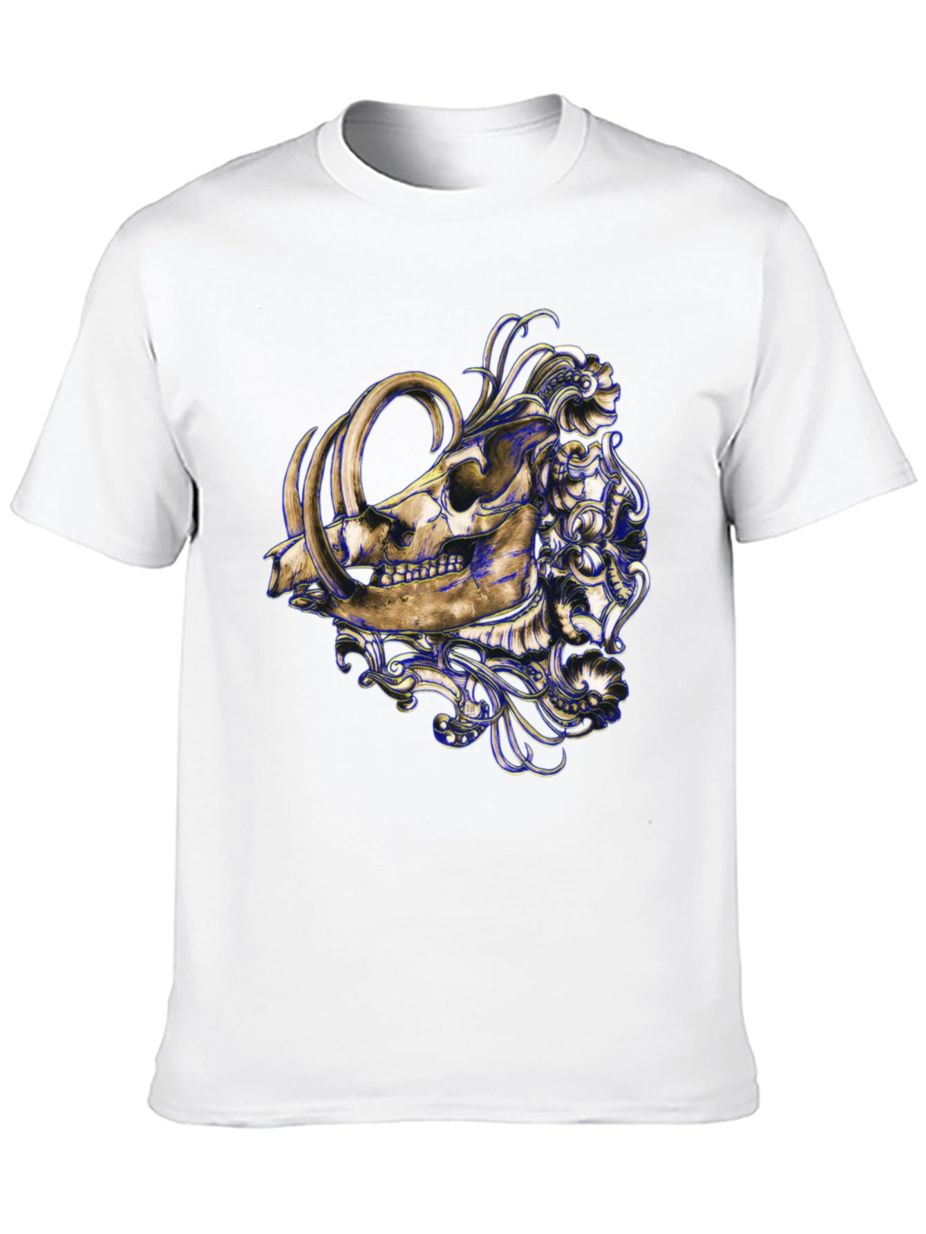 Boar Skull Graphic Tee - Unique Print T-Shirt