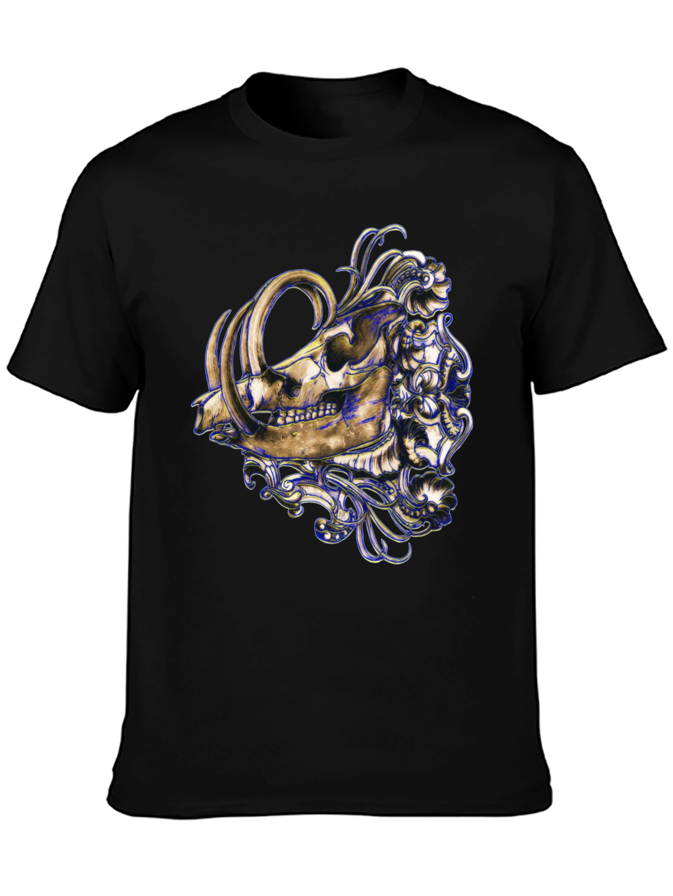 Boar Skull Graphic Tee - Unique Print T-Shirt