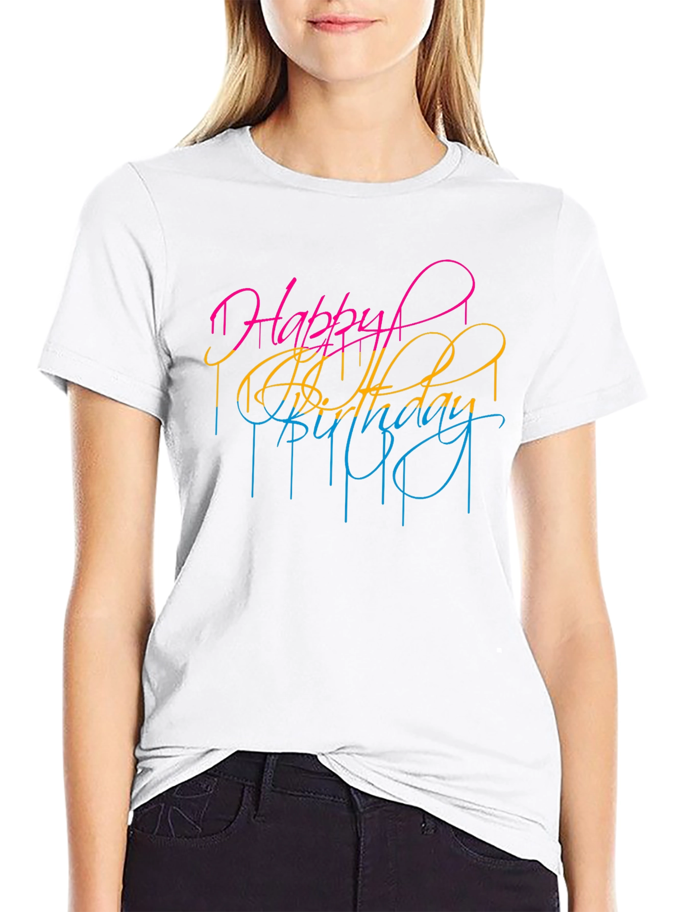 Happy Birthday Graphic Tee - Stylish Celebration Shirt
