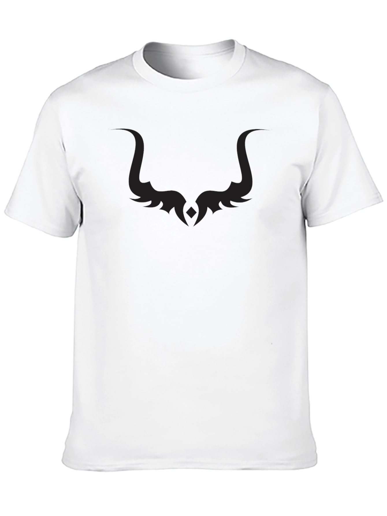 Mens Graphic Print Black Crew Neck T-Shirt