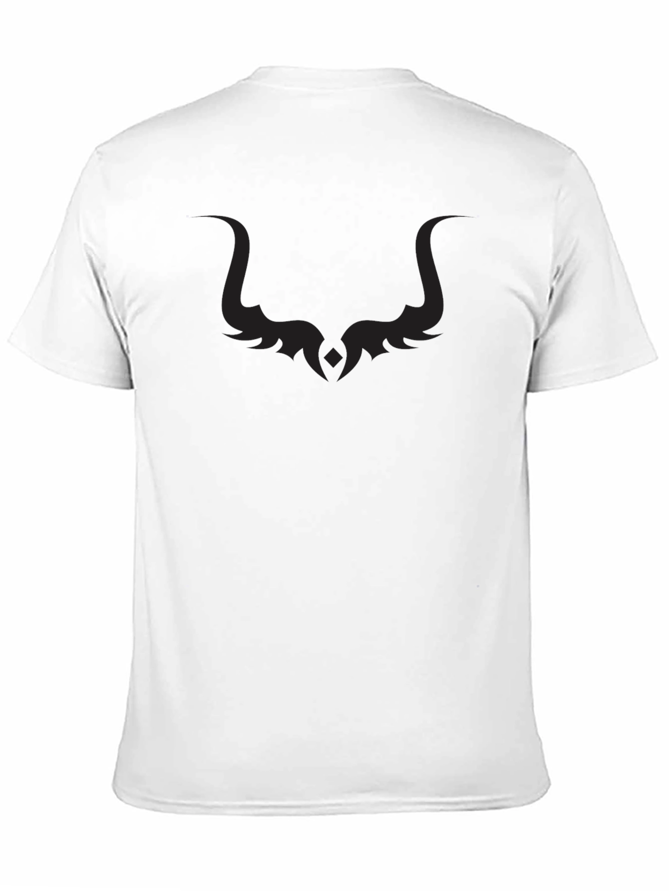 Mens Graphic Print Black Crew Neck T-Shirt