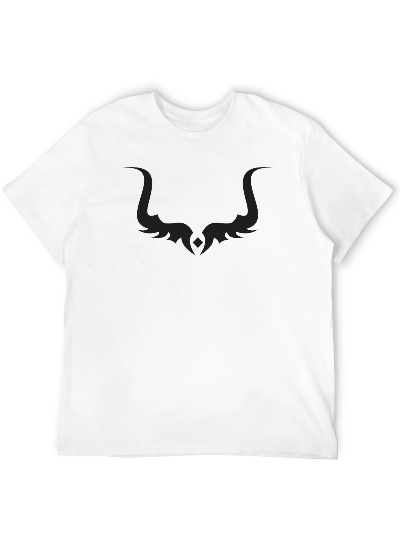 Mens Graphic Print Black Crew Neck T-Shirt