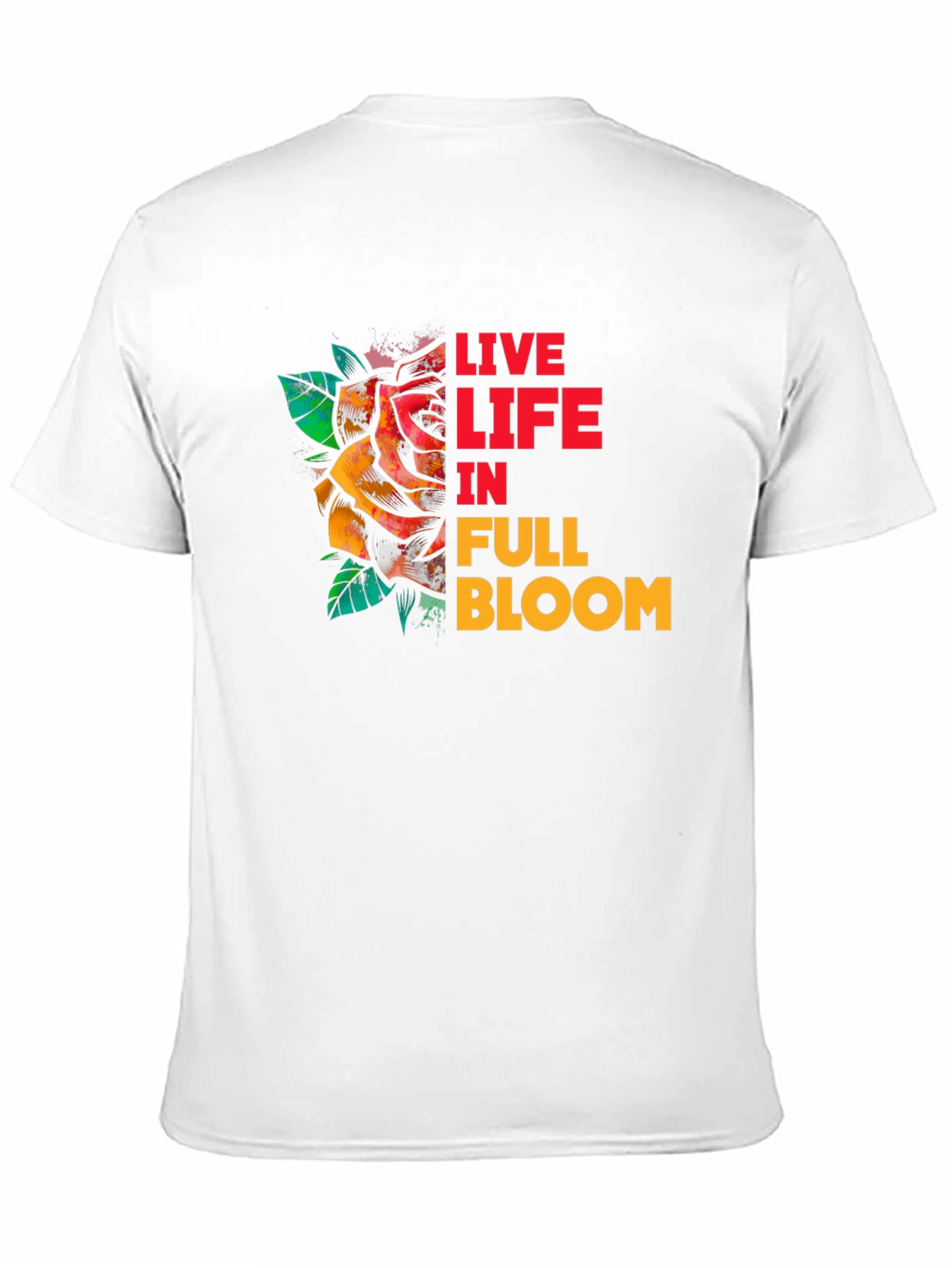 Live Life in Full Bloom Black T-Shirt