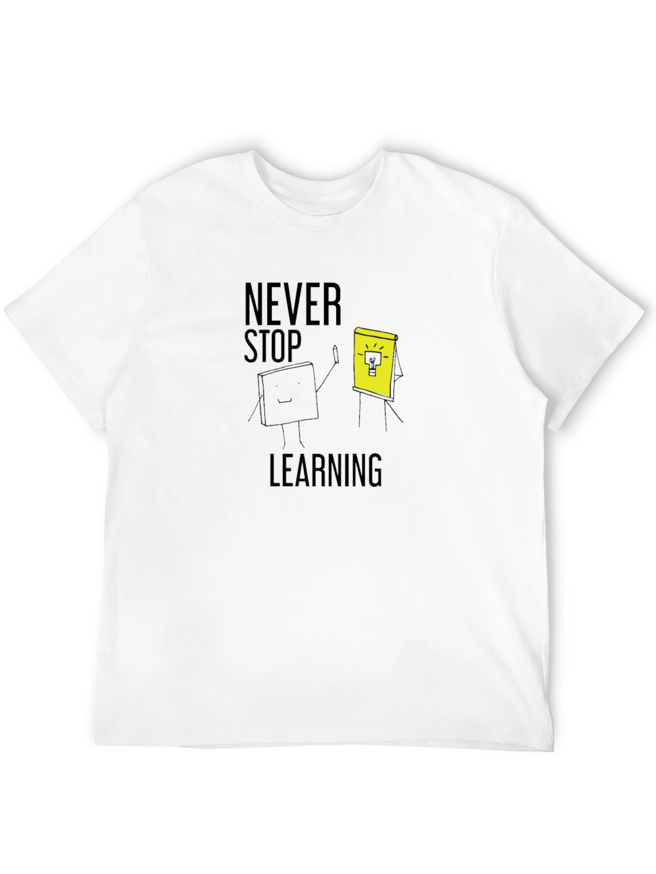 Never Stop Learning Graphic Tee - Black