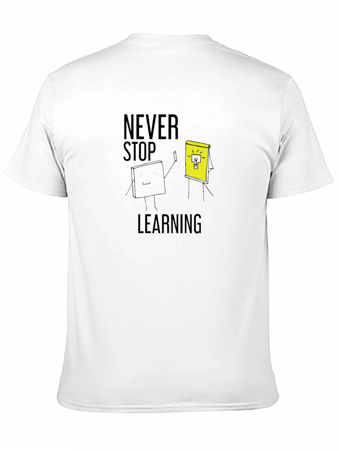 Never Stop Learning Graphic Tee - Black