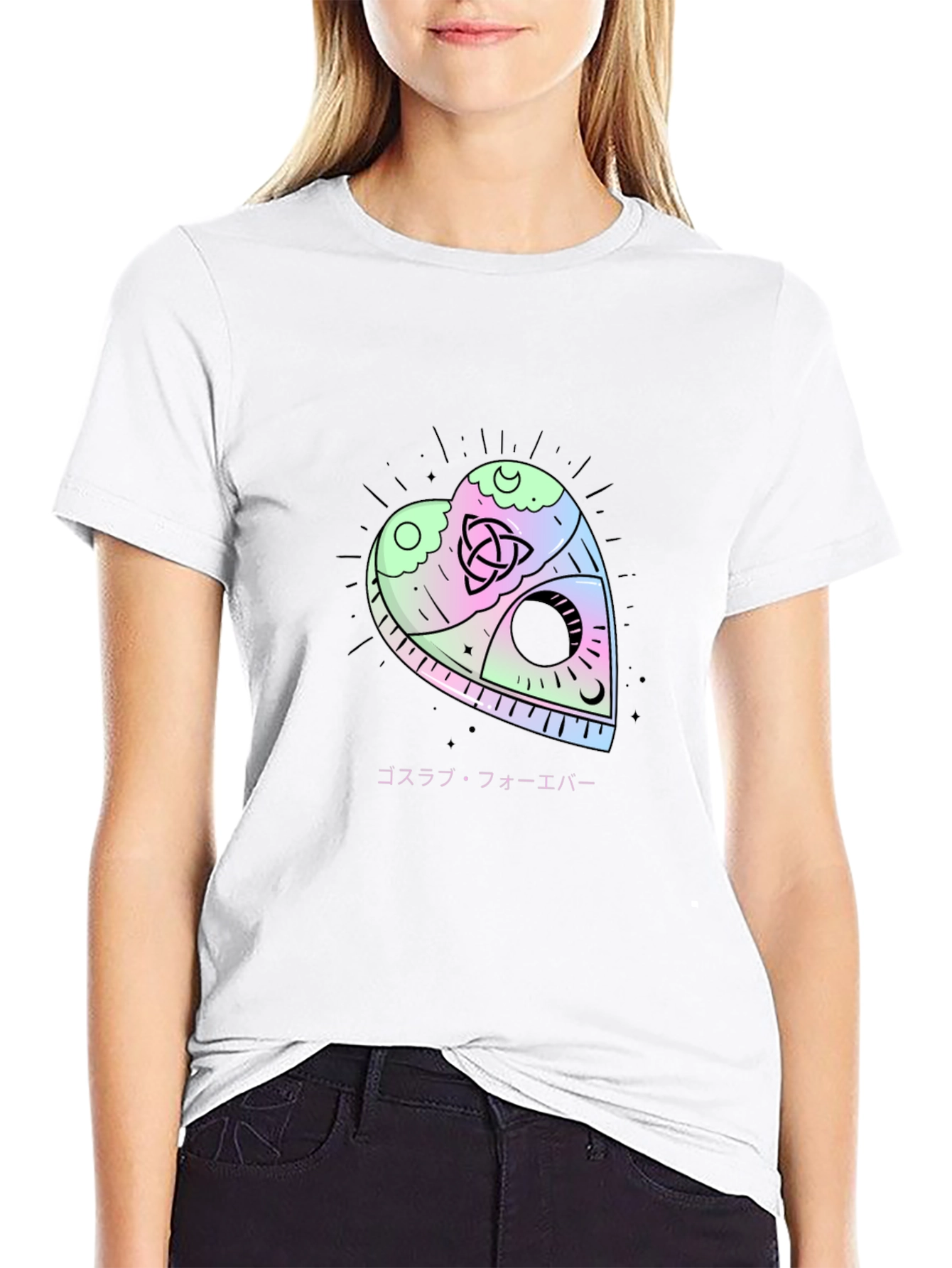 Gothic Heart Planchette Graphic Tee - Black