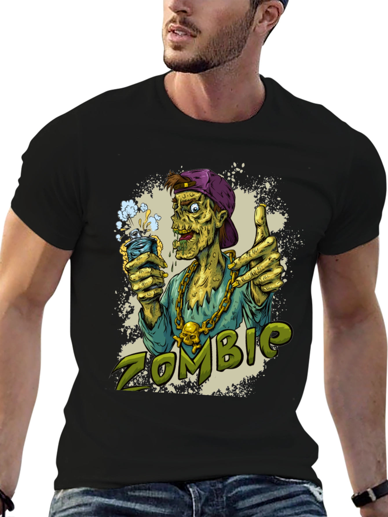 Zombie Graphic Print T-Shirt