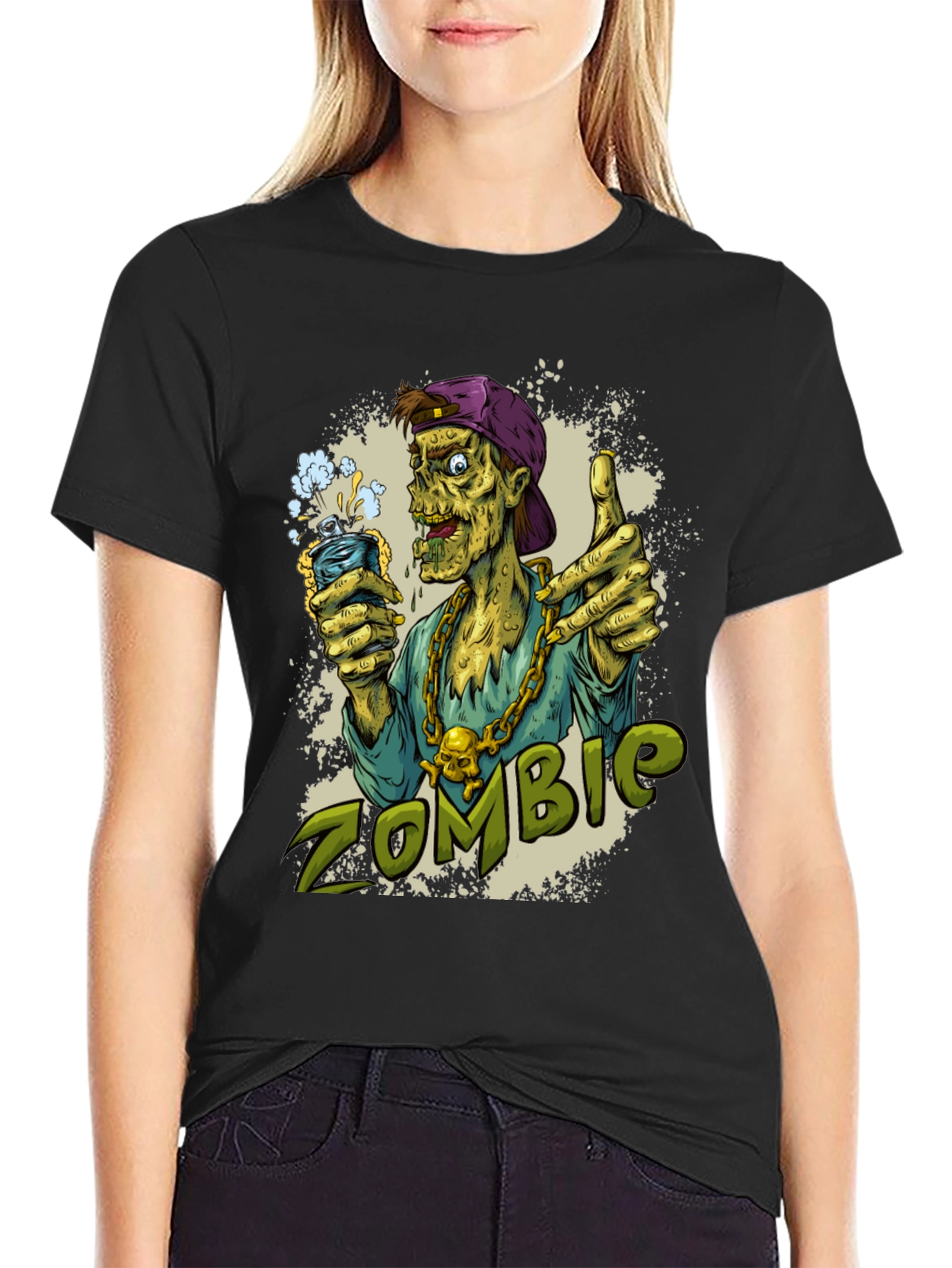 Zombie Graphic Print T-Shirt