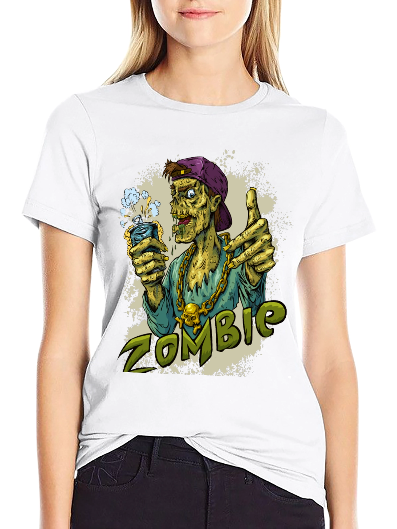 Zombie Graphic Print T-Shirt