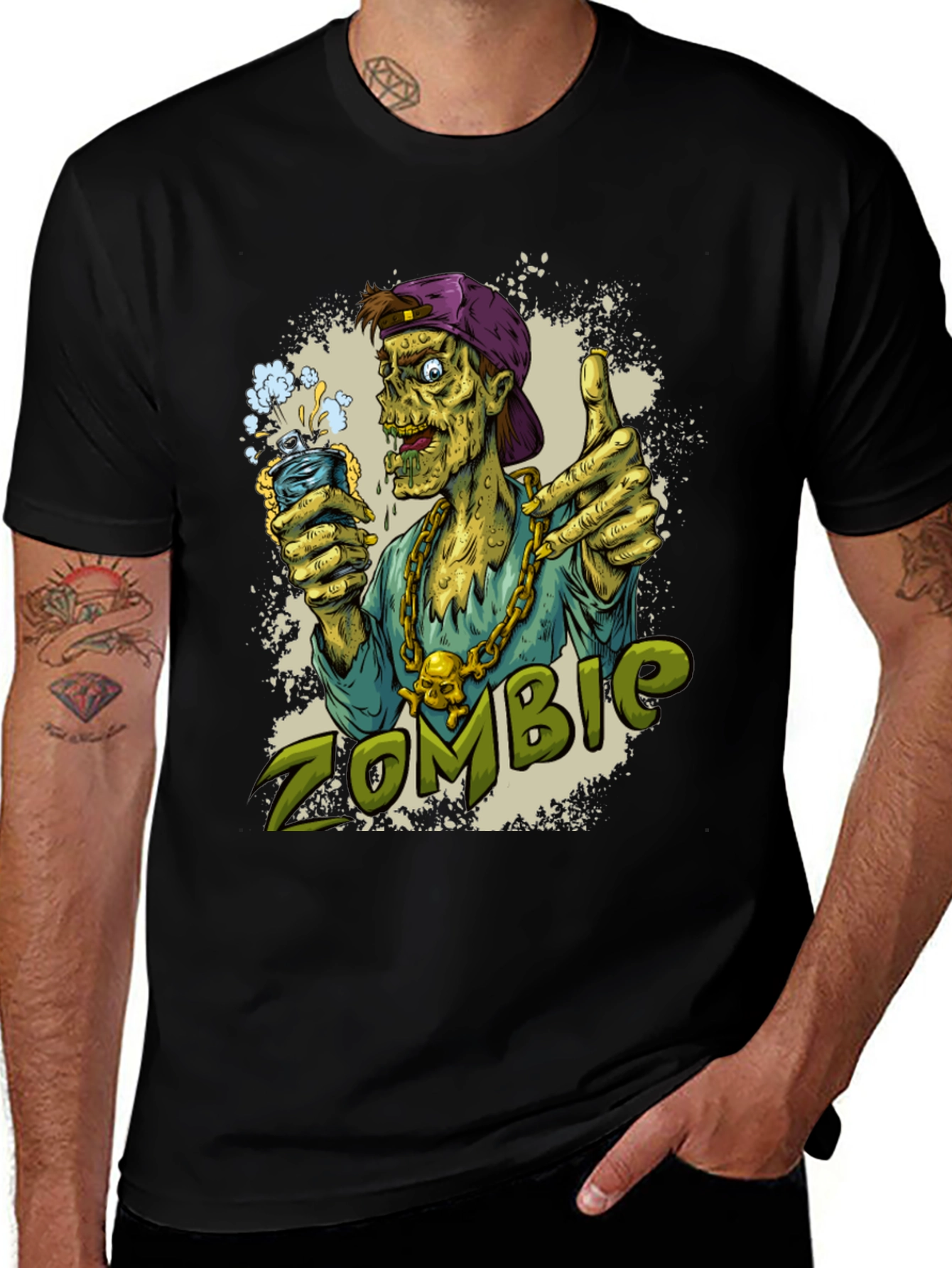 Zombie Graphic Print T-Shirt