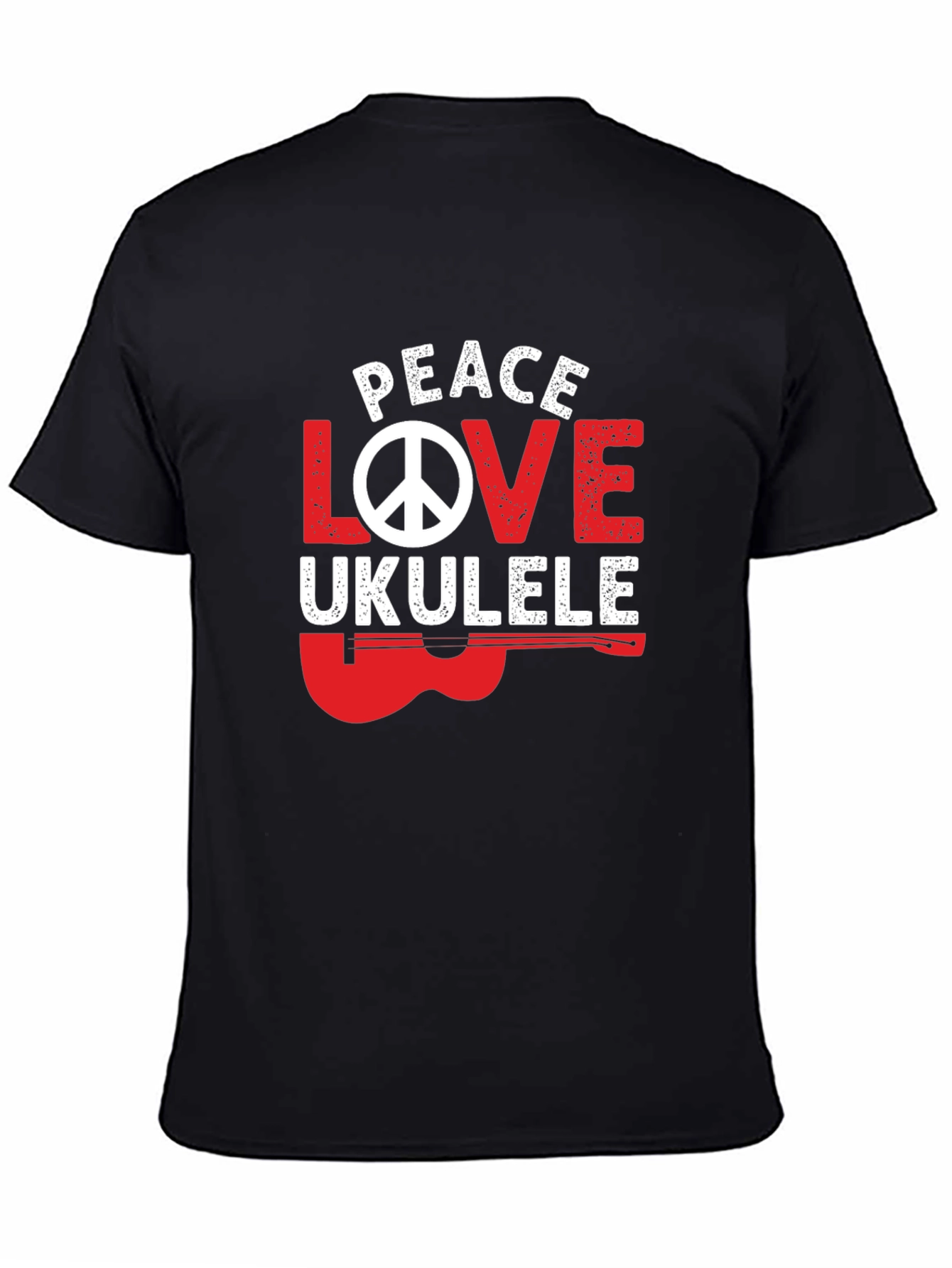 Peace Love Ukulele Graphic T-Shirt