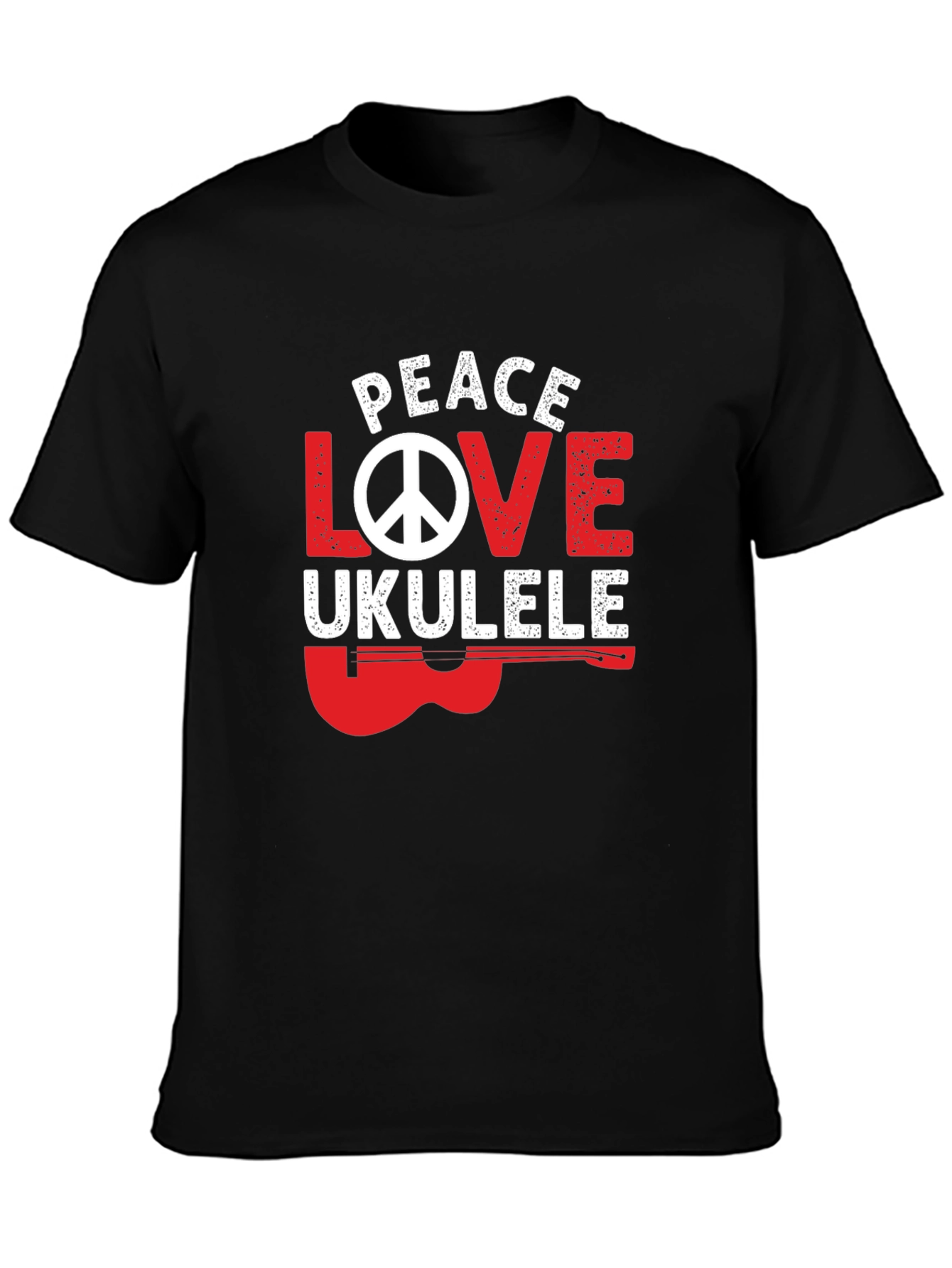 Peace Love Ukulele Graphic T-Shirt