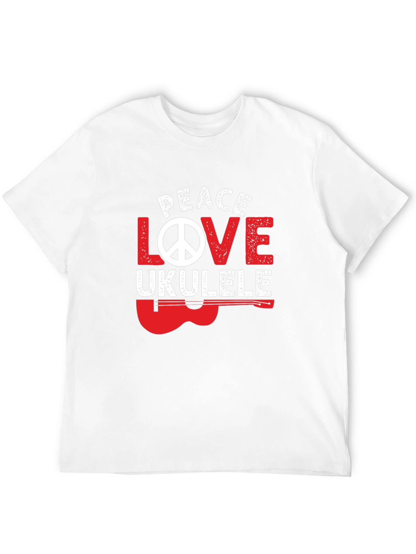 Peace Love Ukulele Graphic T-Shirt