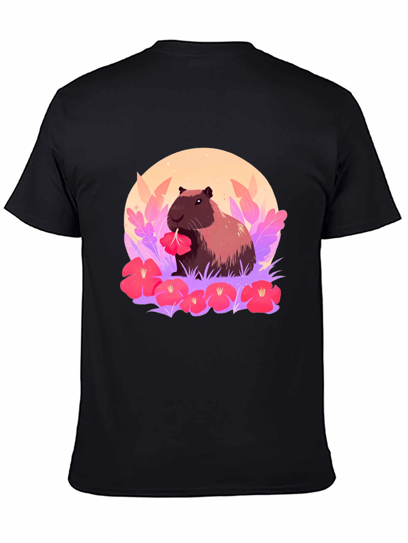 Capybara Floral Graphic Tee - Unique Style
