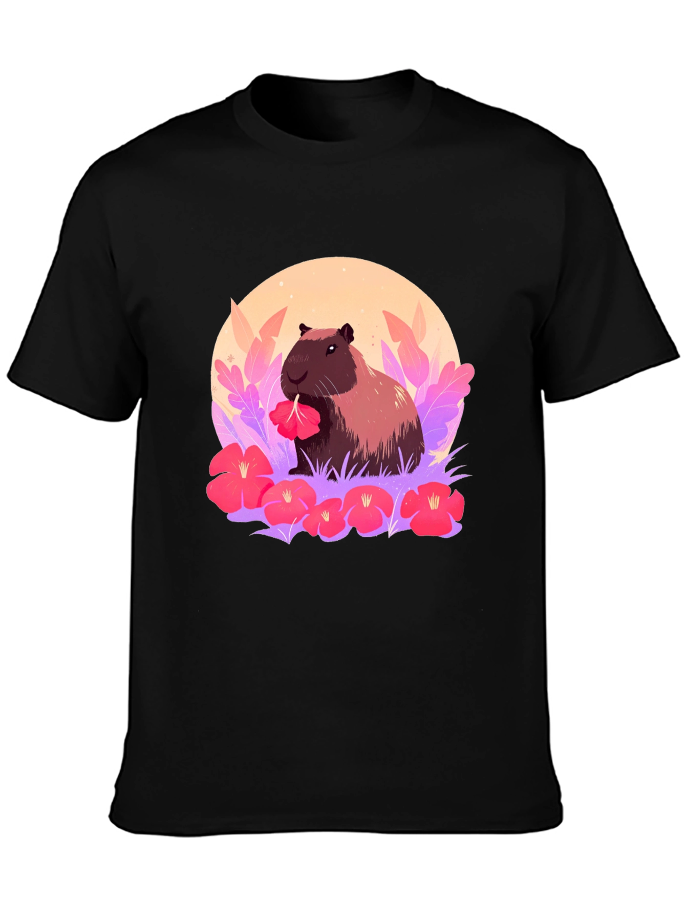 Capybara Floral Graphic Tee - Unique Style