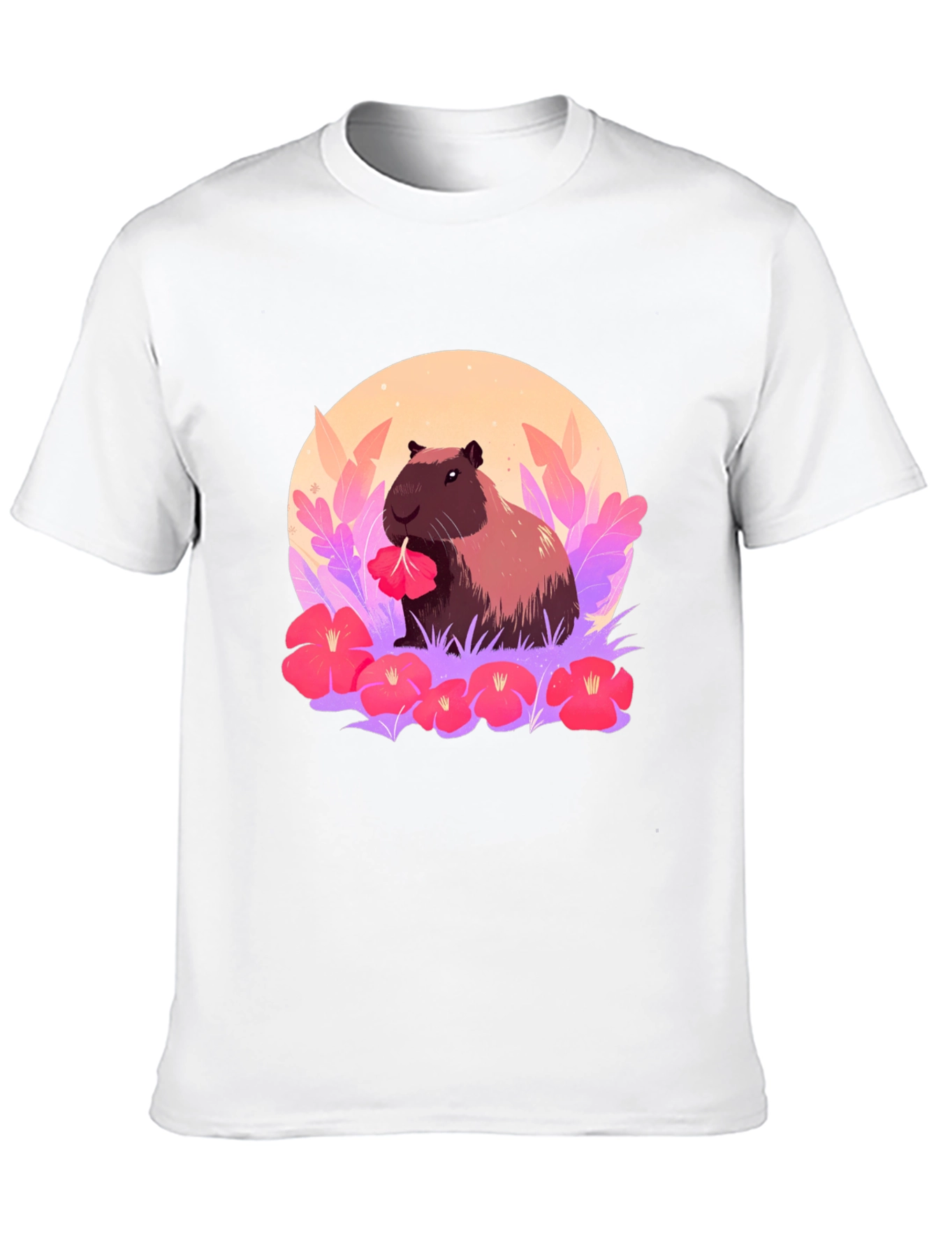 Capybara Floral Graphic Tee - Unique Style