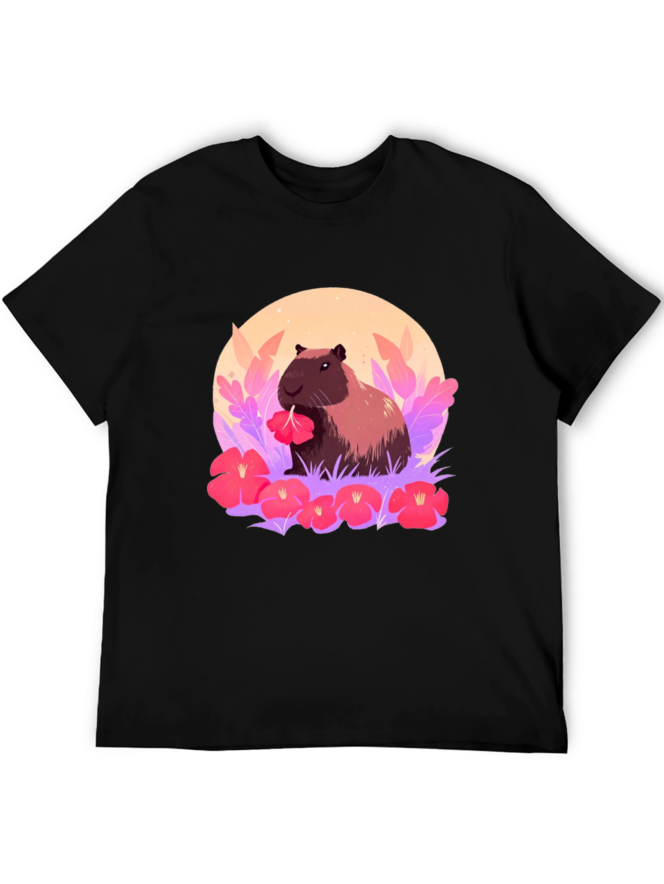 Capybara Floral Graphic Tee - Unique Style