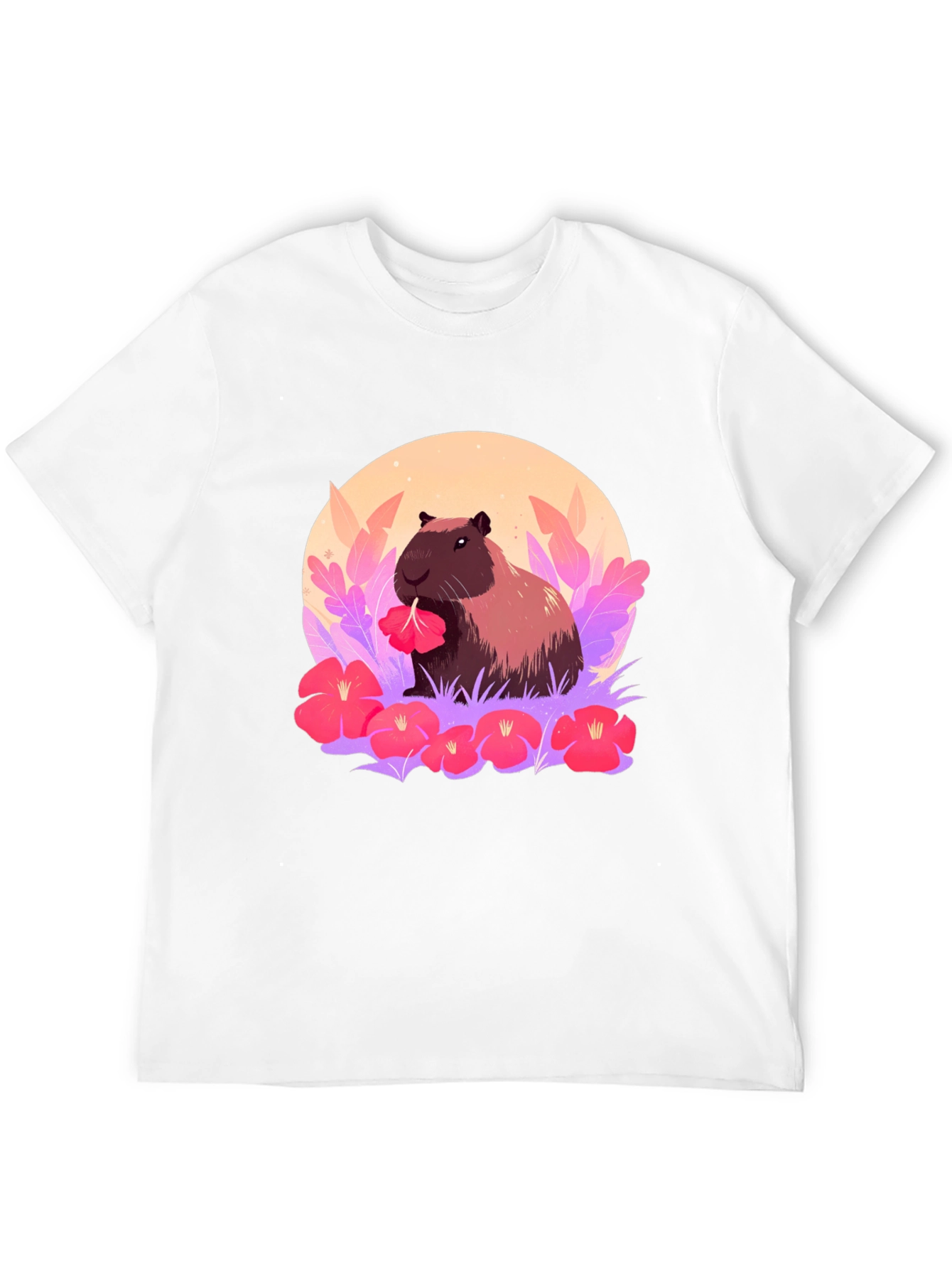 Capybara Floral Graphic Tee - Unique Style