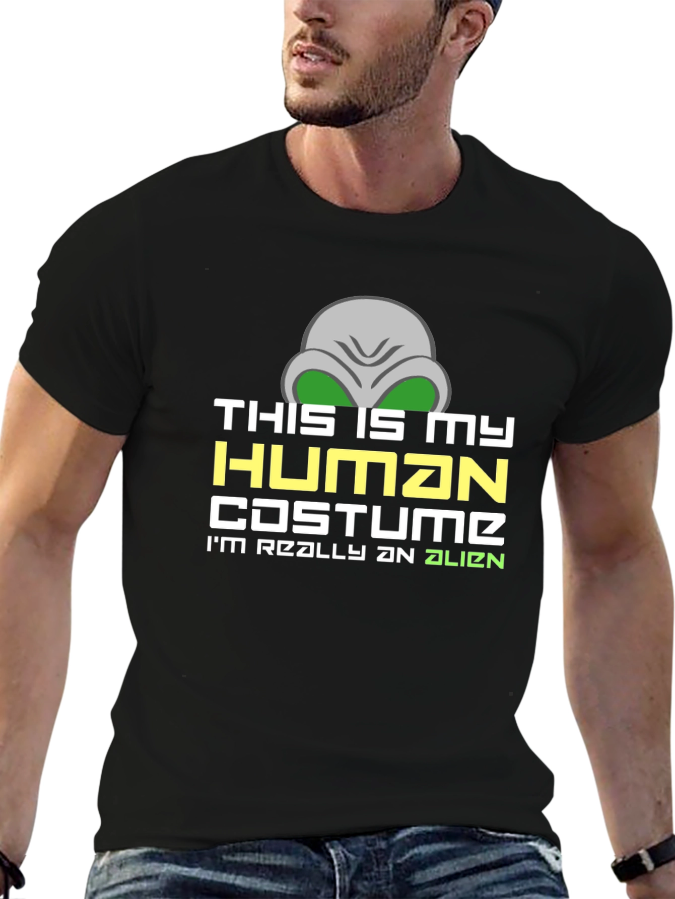 Alien Costume T-Shirt - Funny Halloween Tee