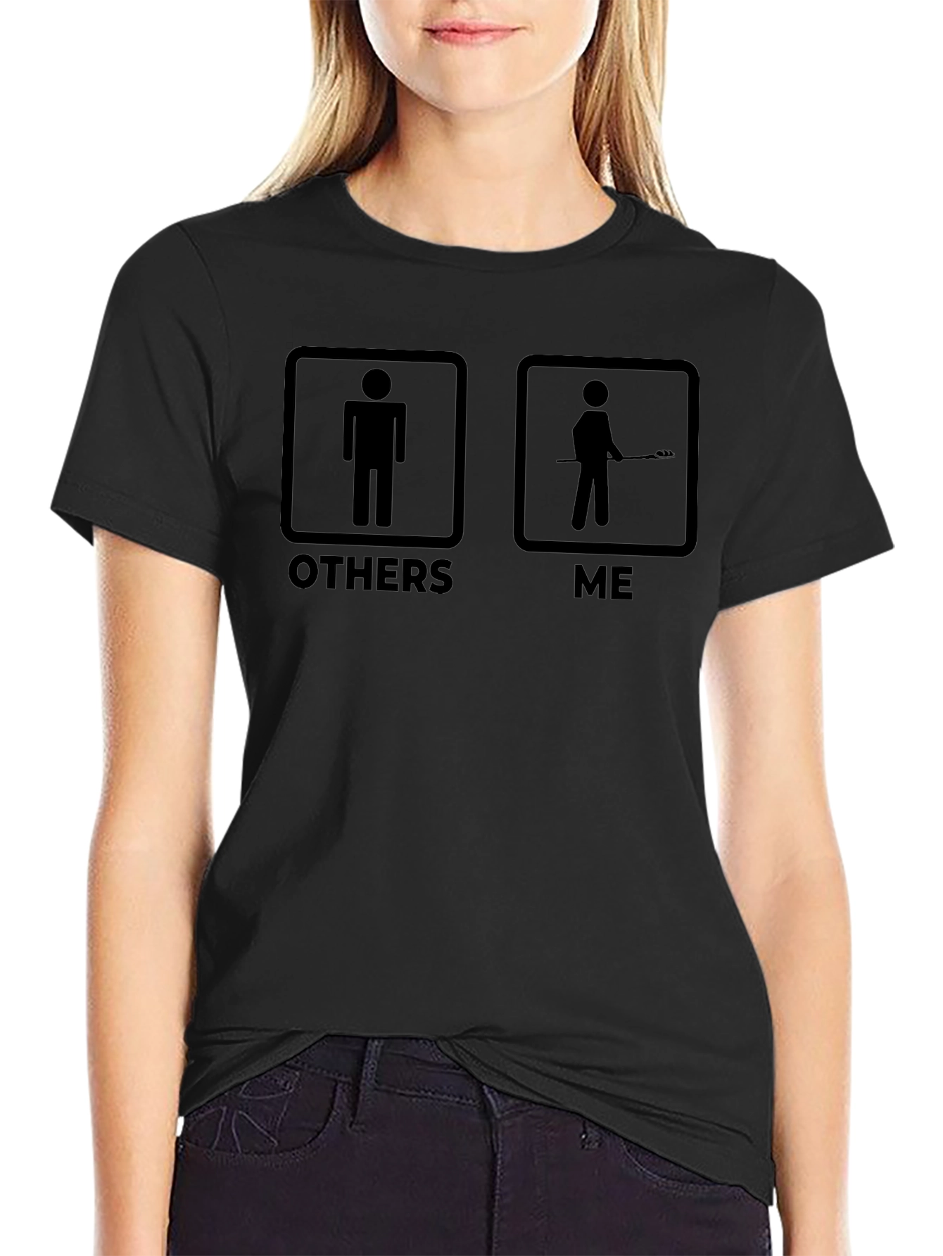 Lacrosse Player Funny T-Shirt - Others Vs Me Design