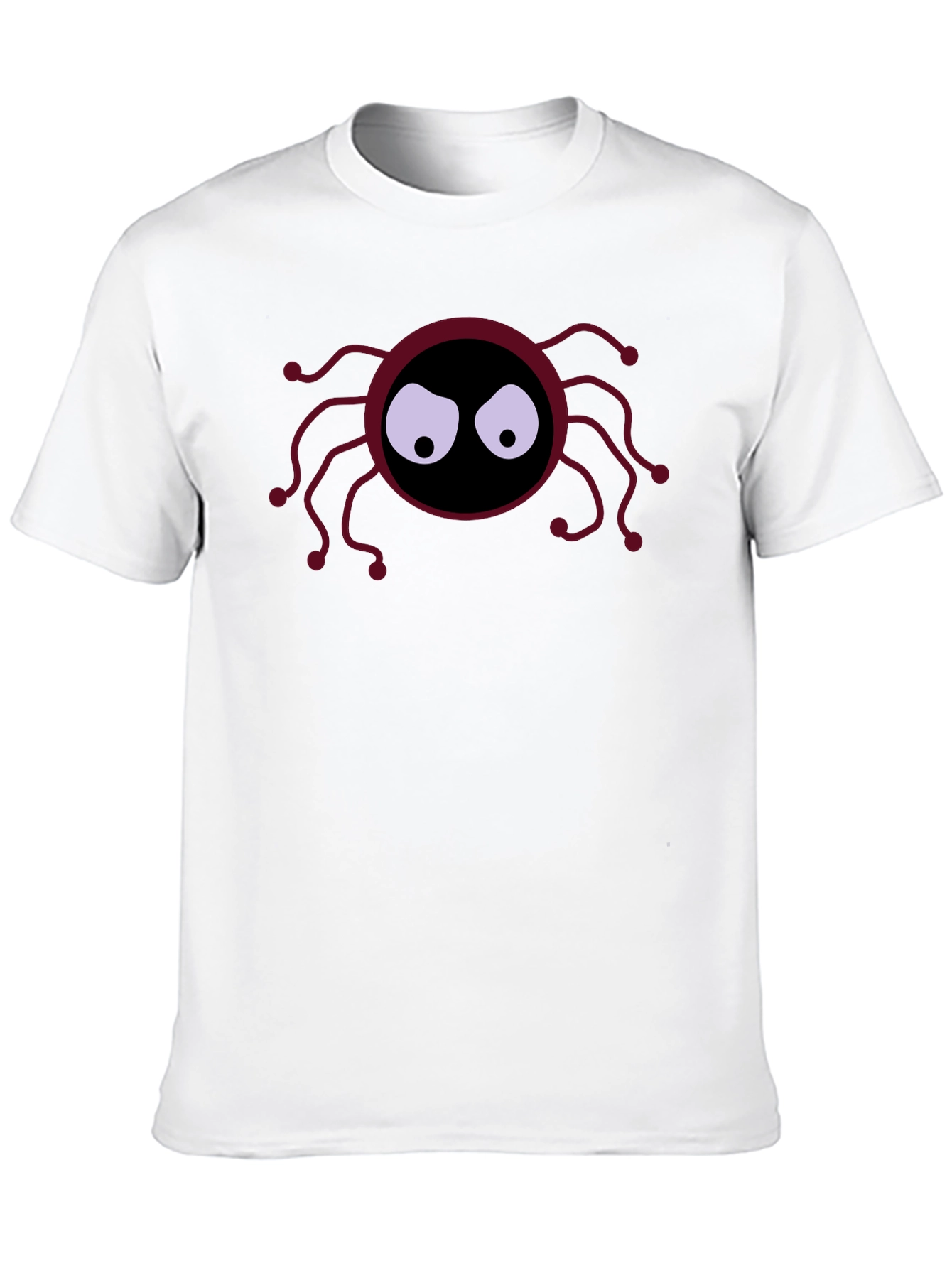 Spooky Spider Graphic Tee - Black Cotton Shirt
