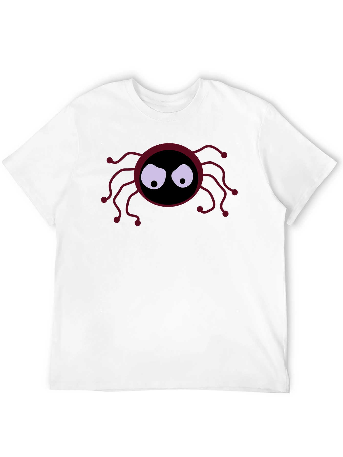 Spooky Spider Graphic Tee - Black Cotton Shirt