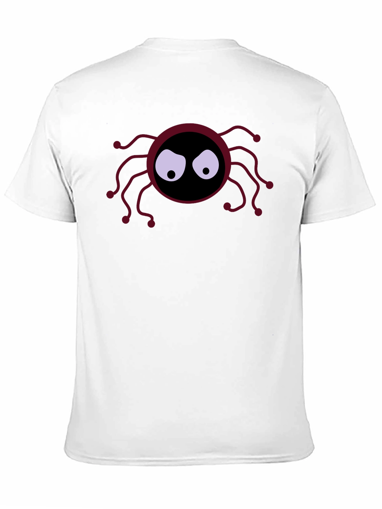 Spooky Spider Graphic Tee - Black Cotton Shirt