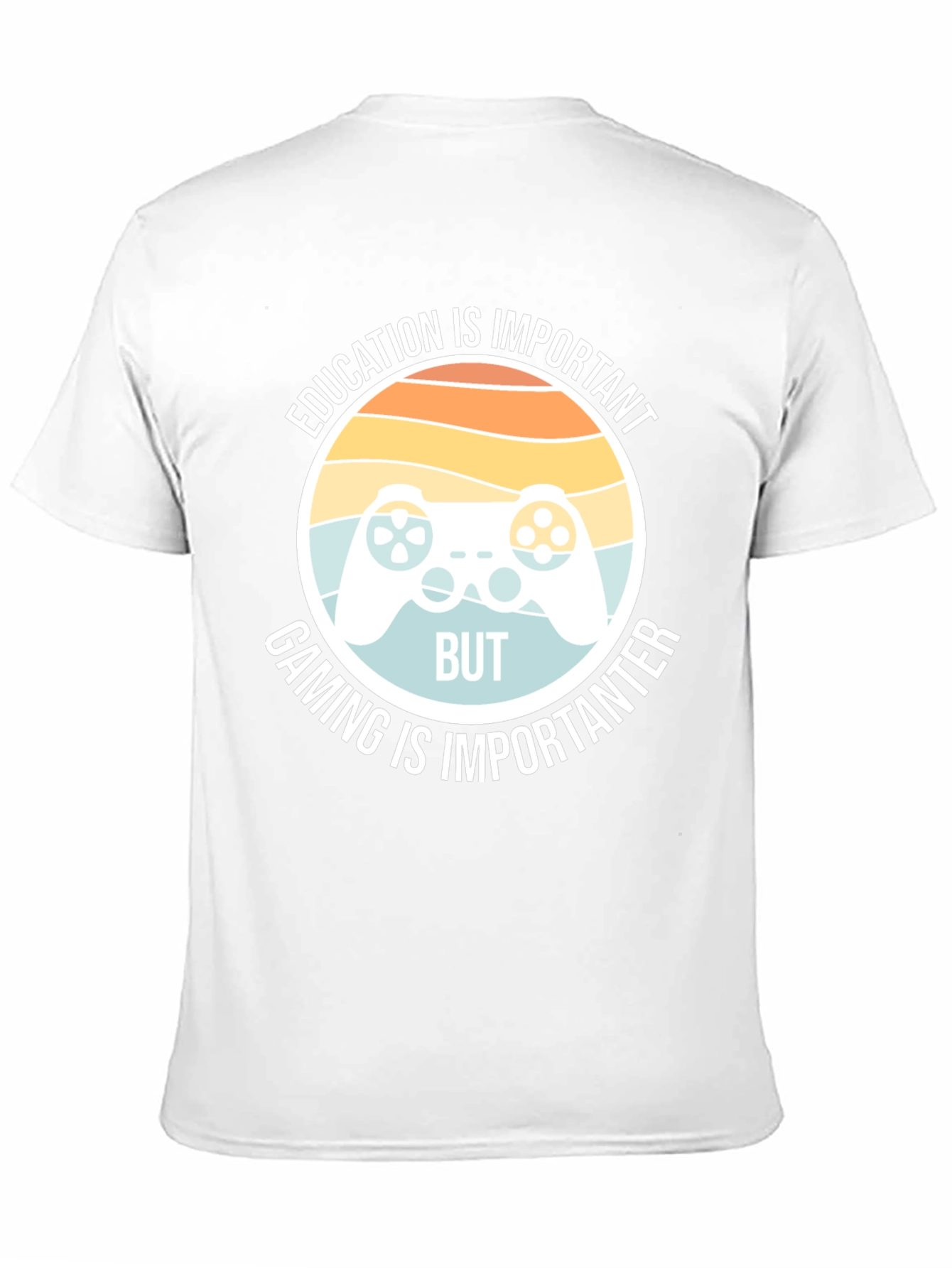 Funny Gamer T-Shirt - Education vs Gaming
