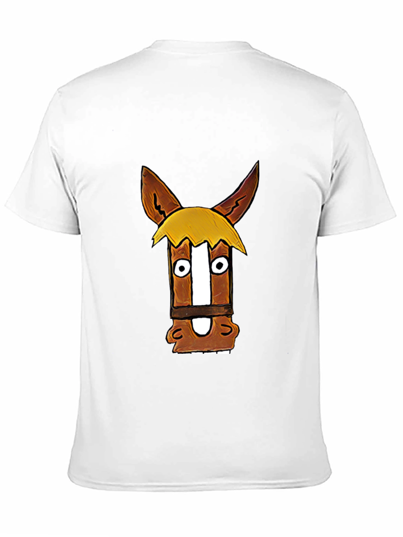 Funny Horse Graphic Black T-Shirt