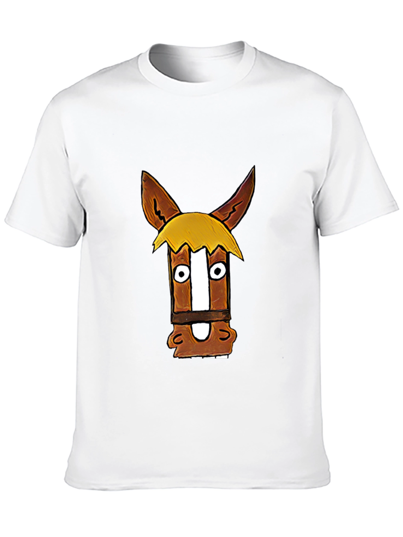 Funny Horse Graphic Black T-Shirt
